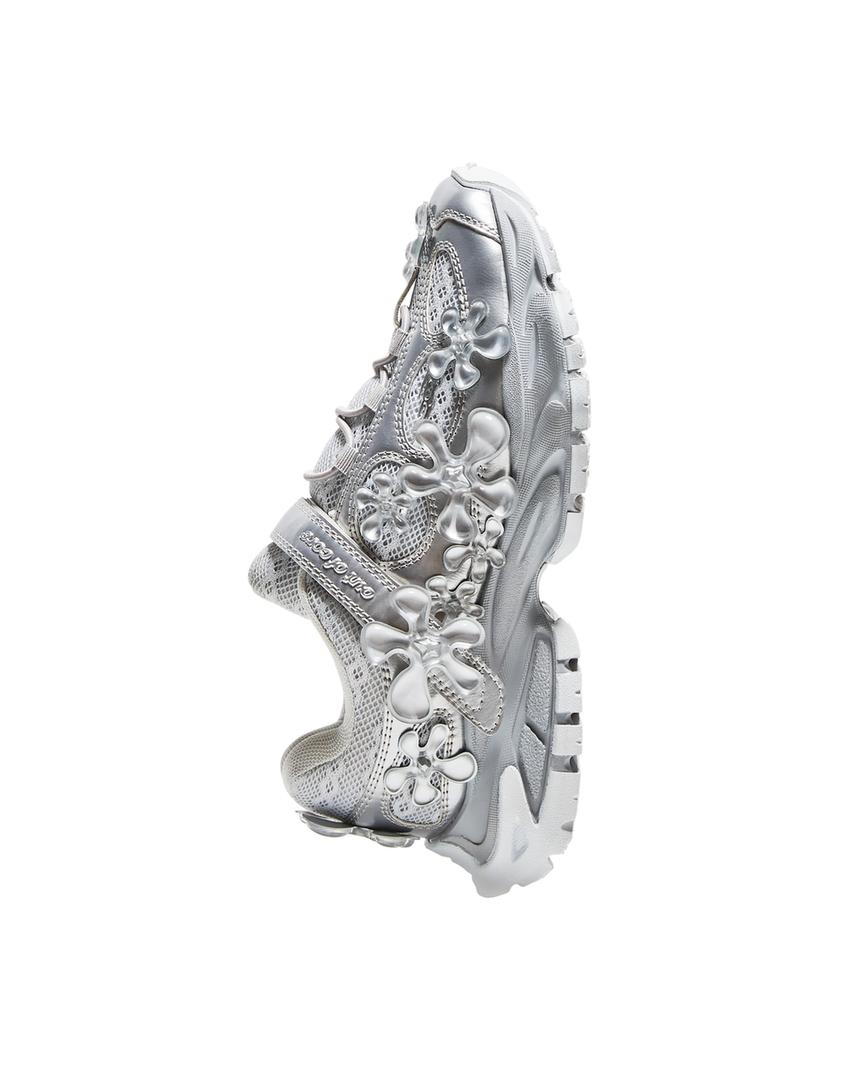 Sneaker mit Blumen out of core-Grau-3