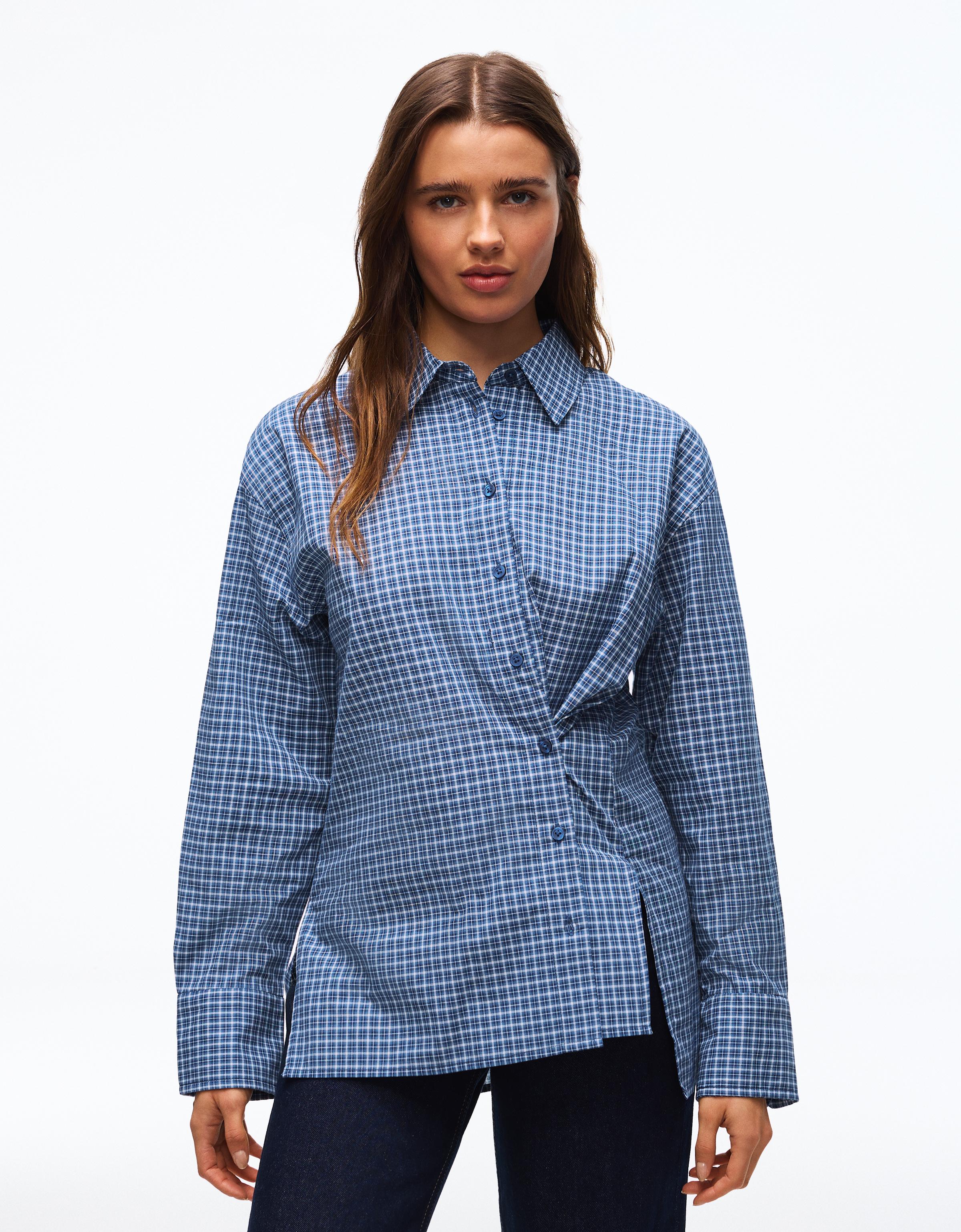 Uzun kollu kruvaze gömlek - Görsel 23