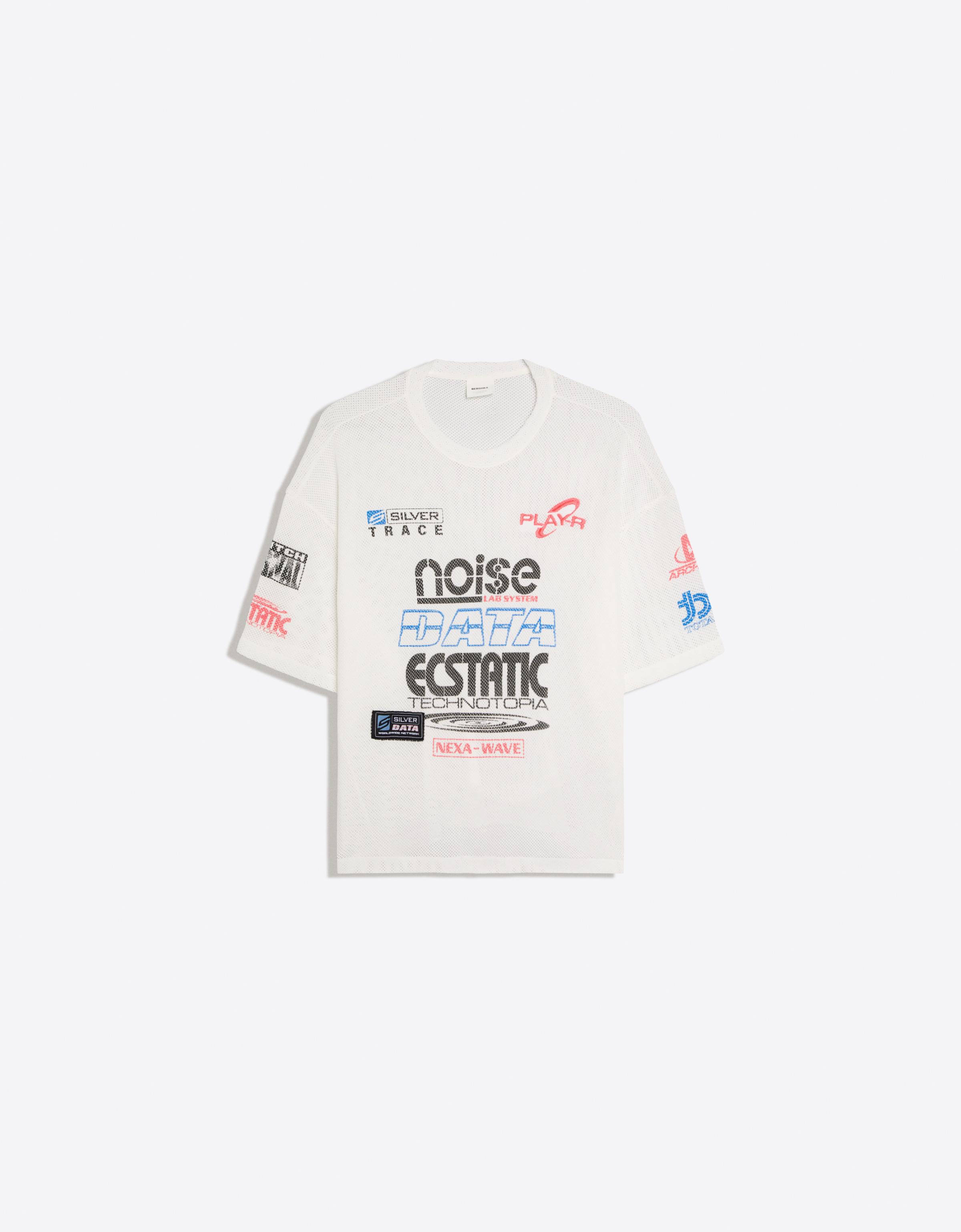 Boxy print T-shirt — Cream