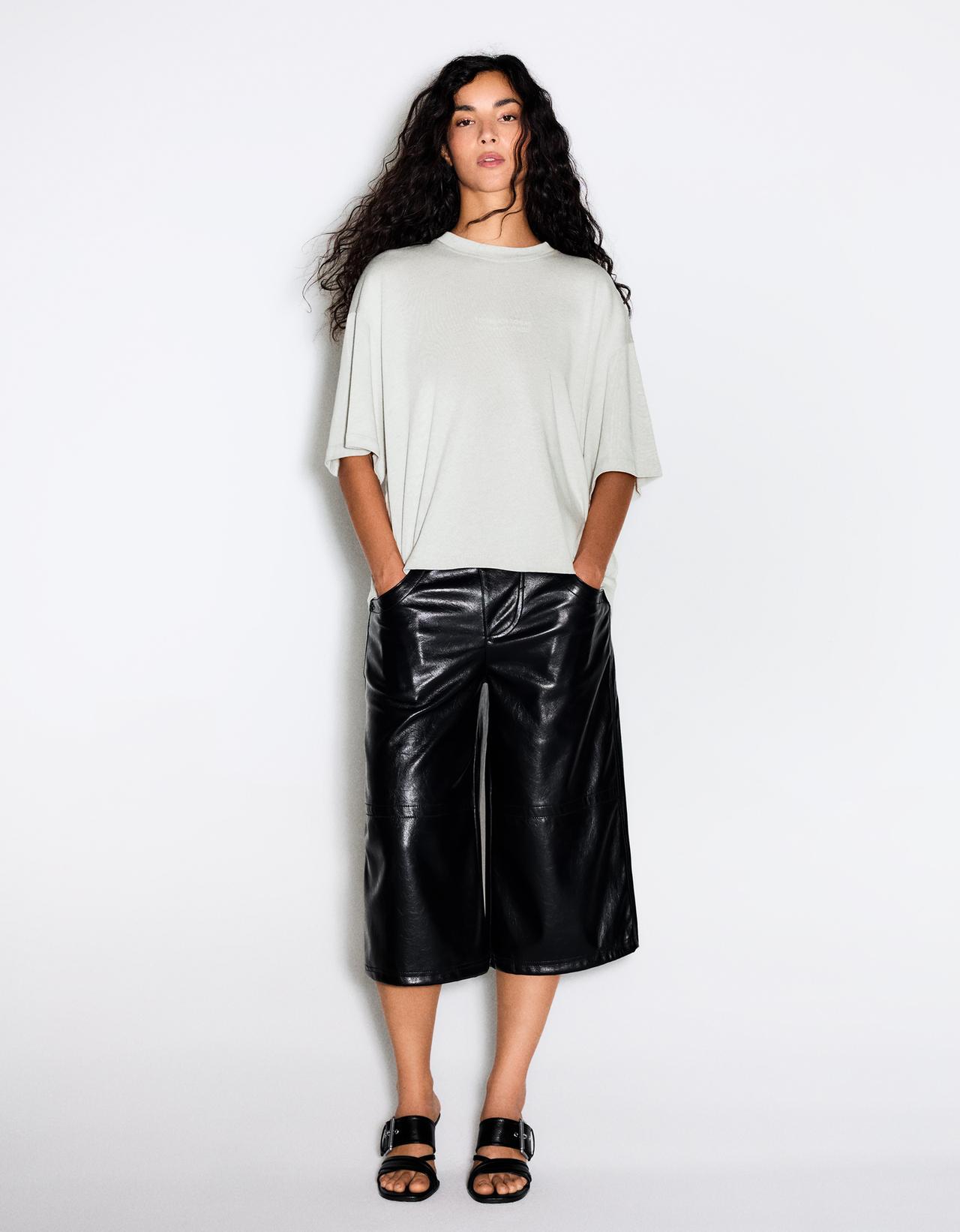 Short sleeve oversize T-shirt — Grey
