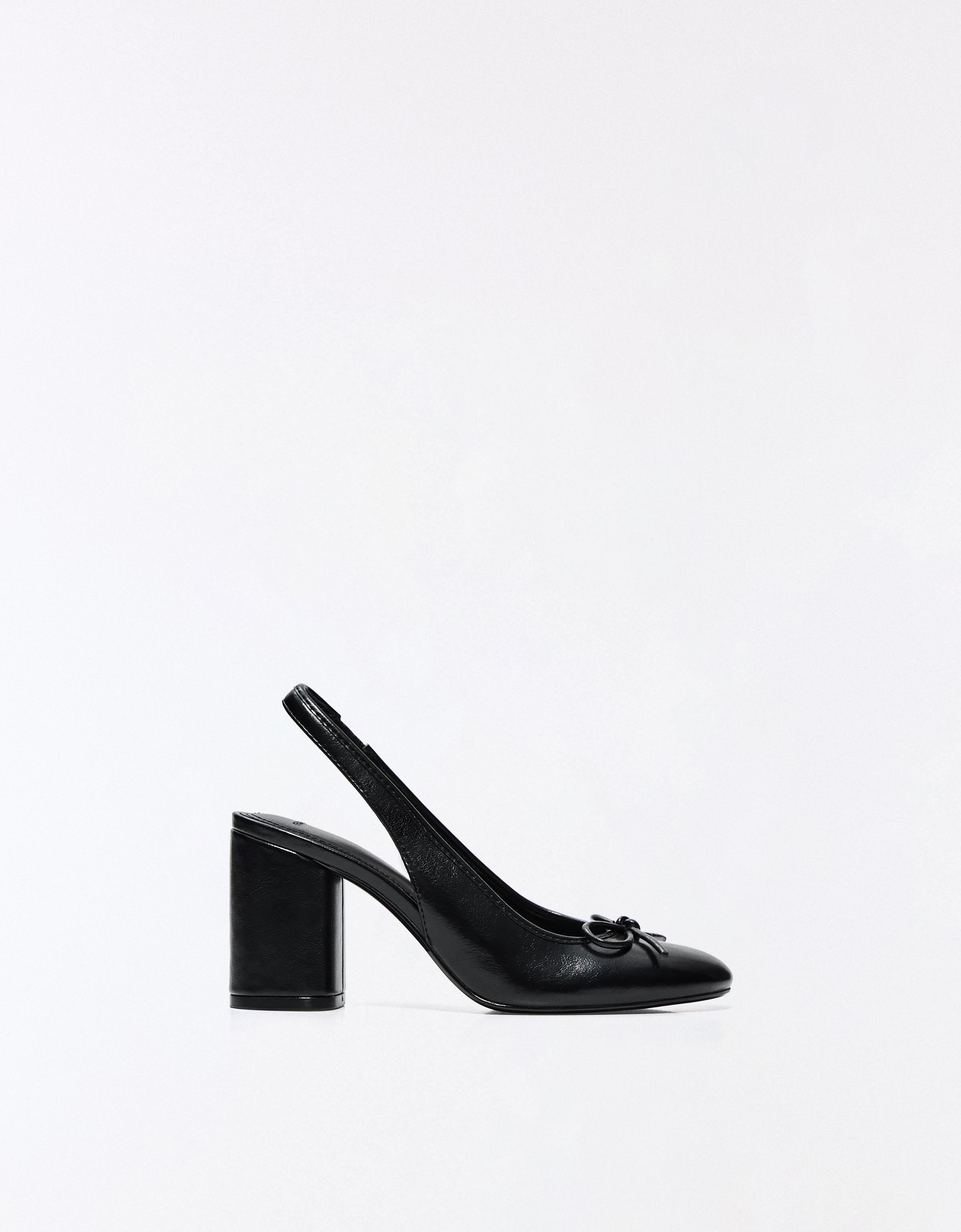 Ballerine À Talon Ouverte Derrière 41 Noir