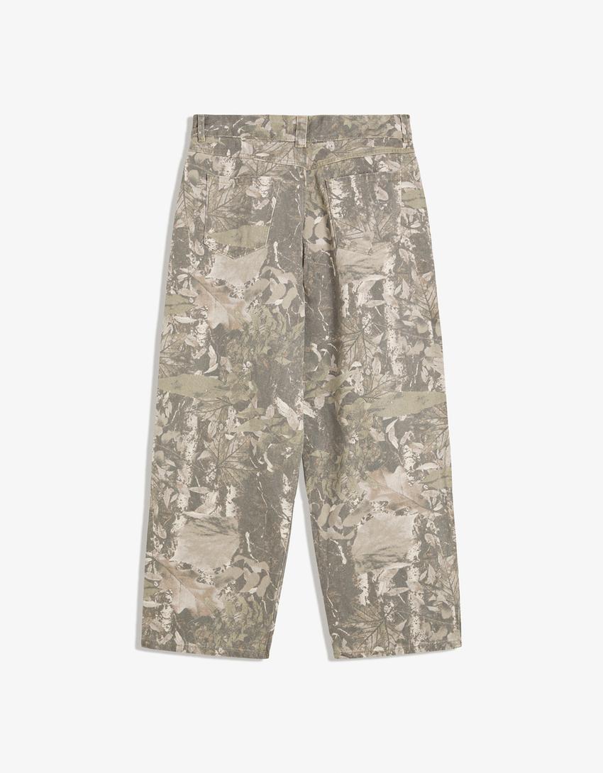 Super baggy broek met print-Veelkleurig-4