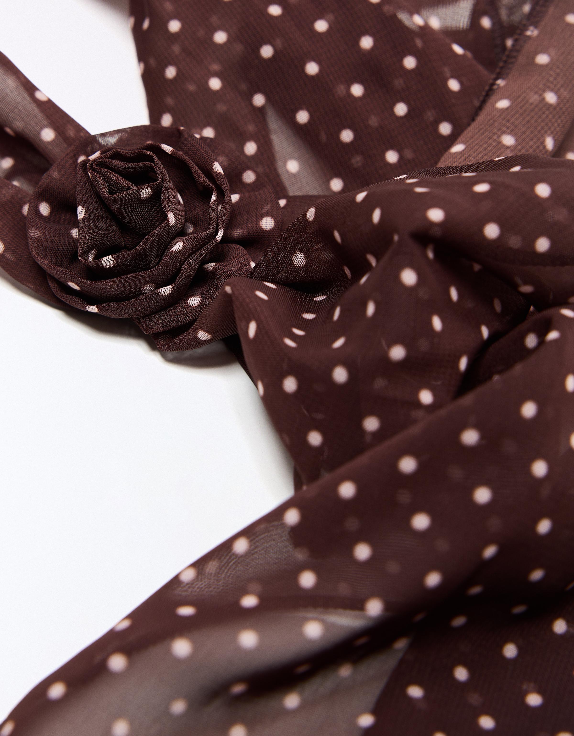 Floral neckerchief — Brown