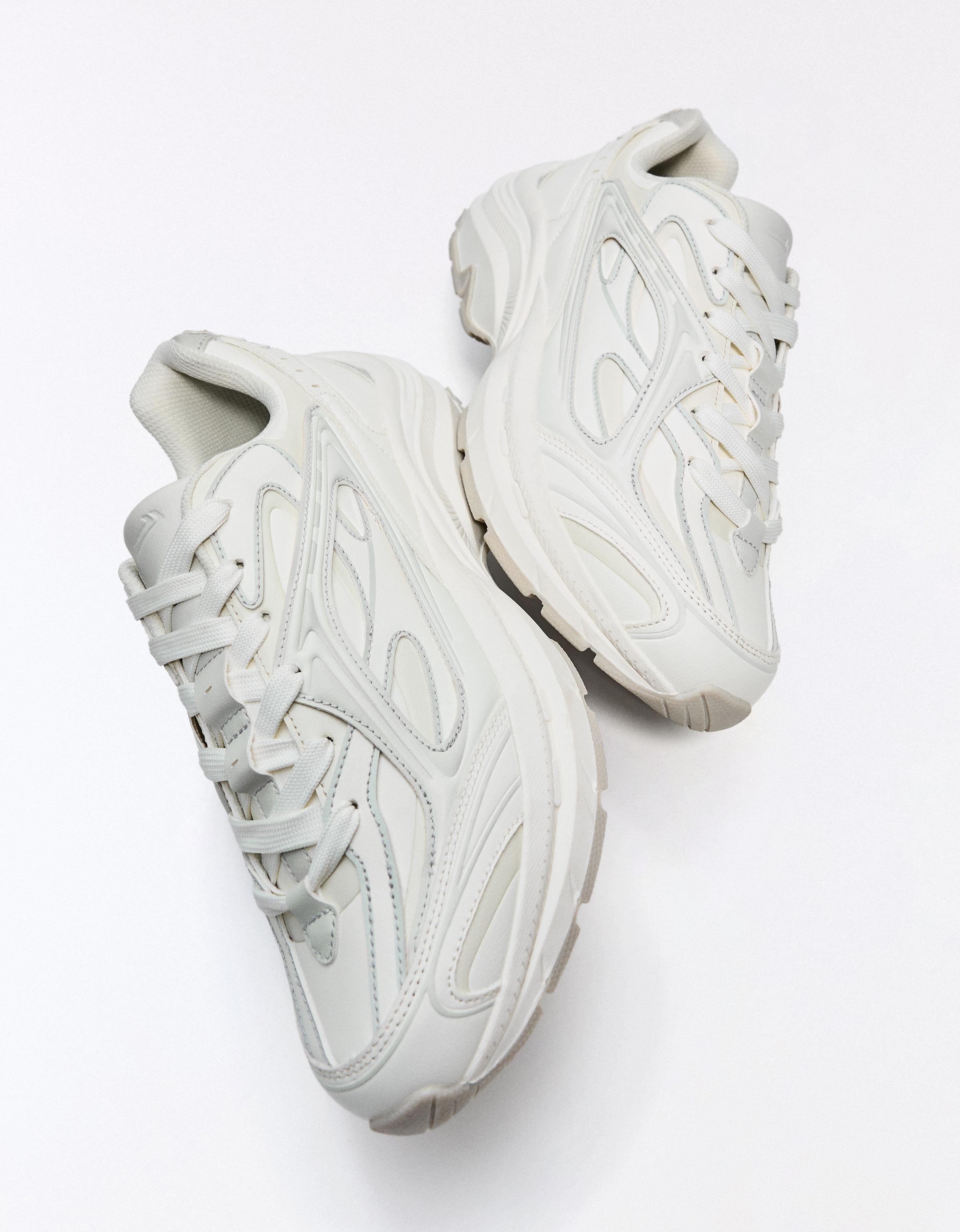 Bershka Sportschuhe Mit Dicker Sohle Herren 40 Weiss