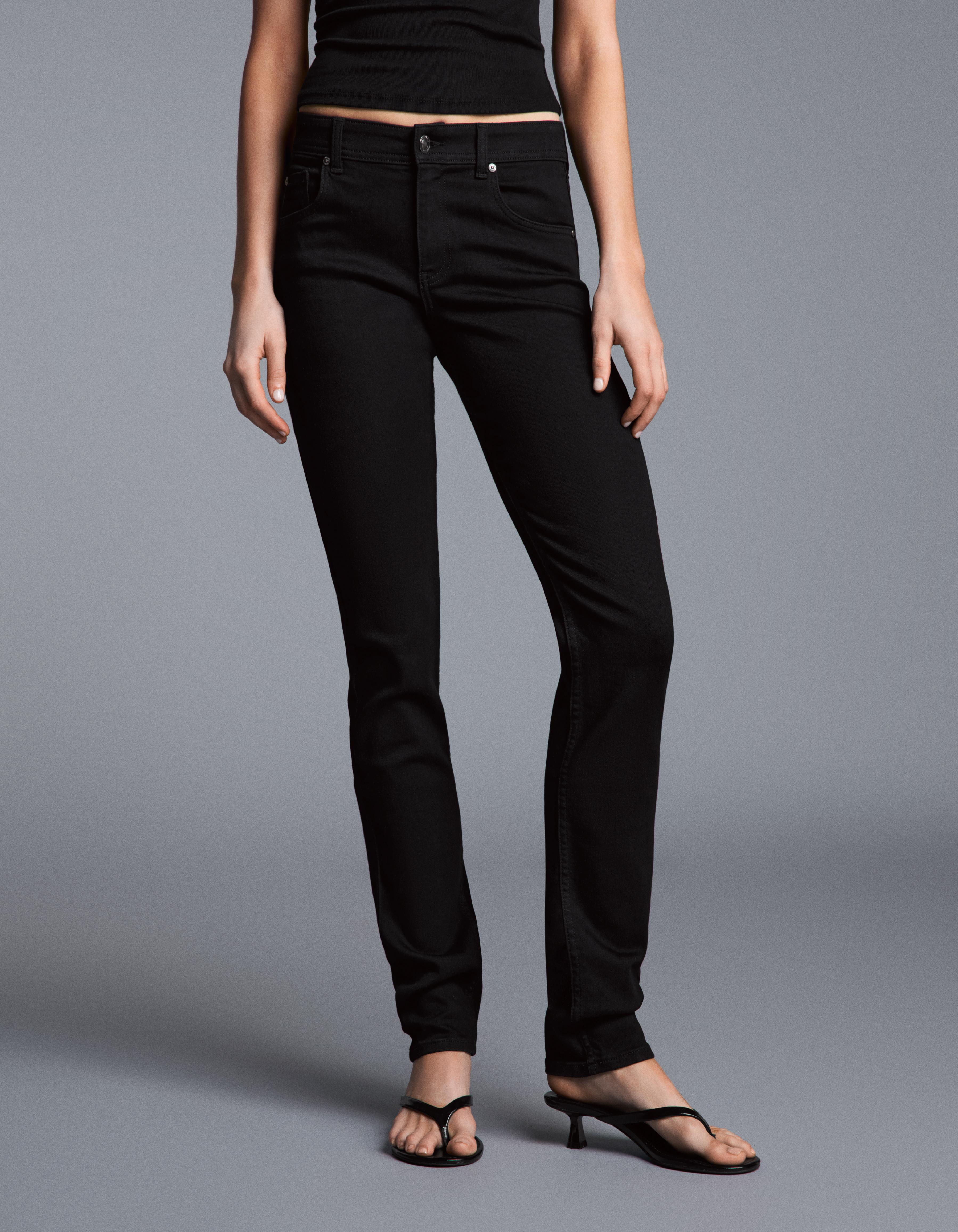 High-waist skinny jeans — Black