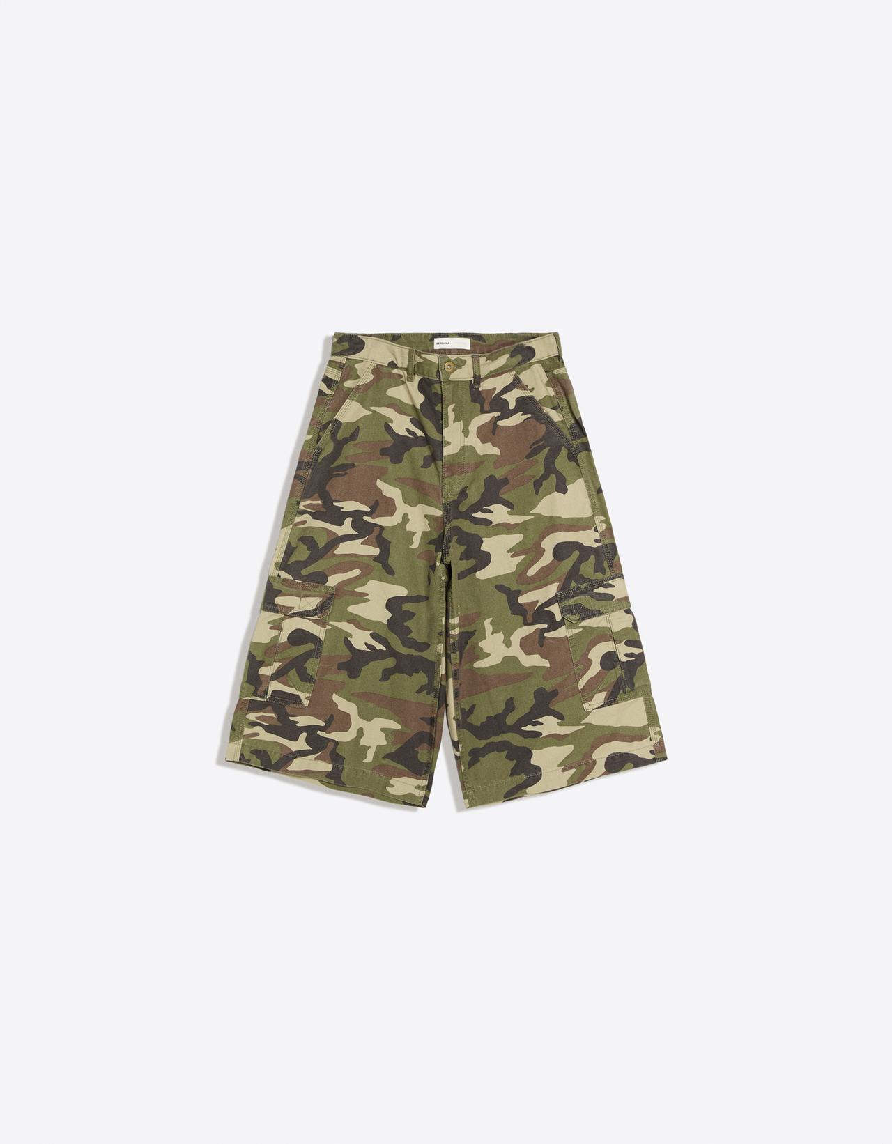 Barrel-leg jorts — Khaki