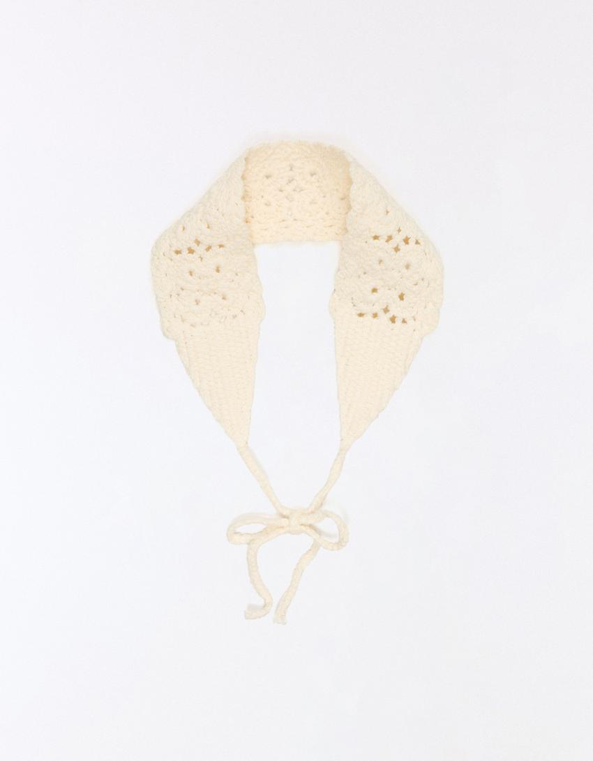 Cinta pelo crochet-Crudo