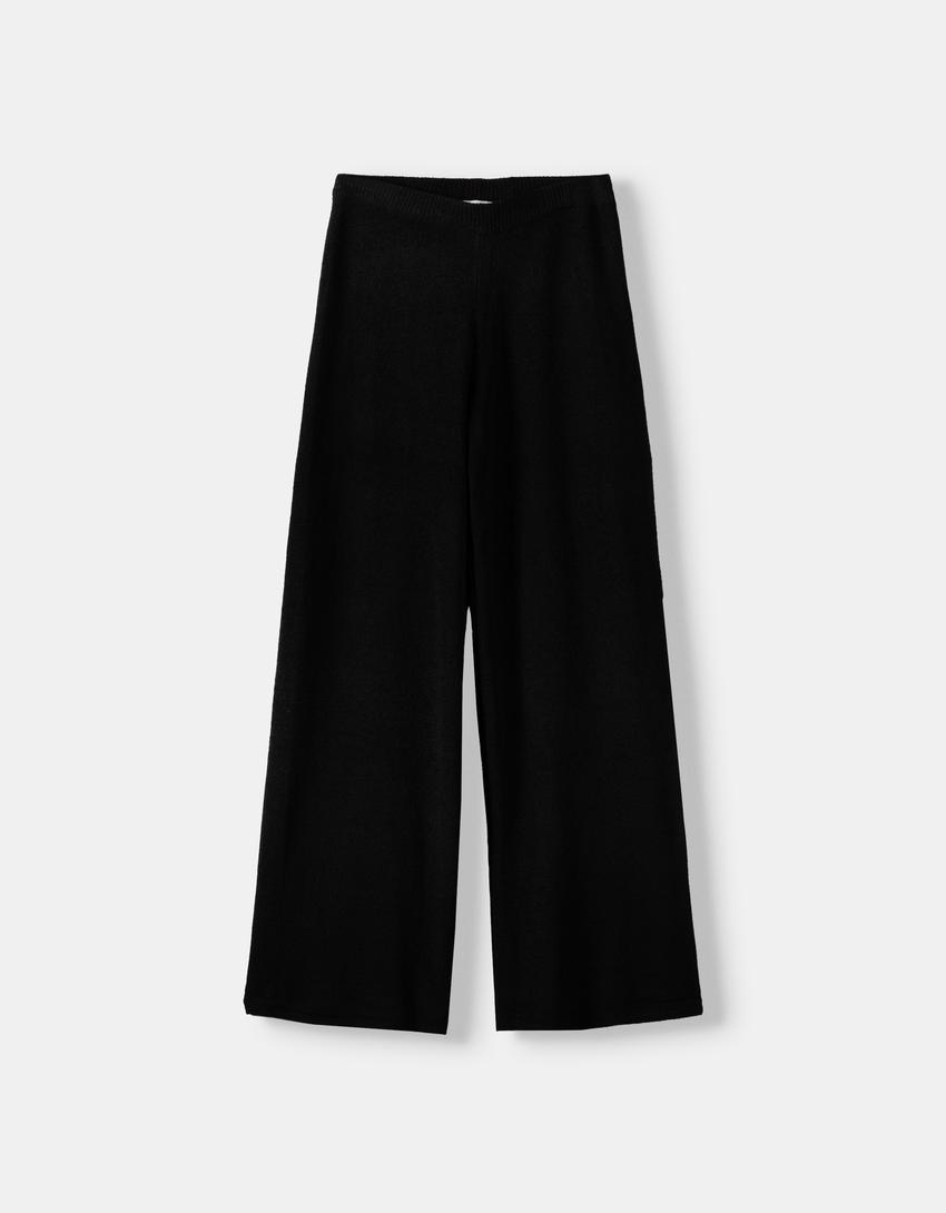 Ensemble gilet sans manches et pantalon flare-Noir-7
