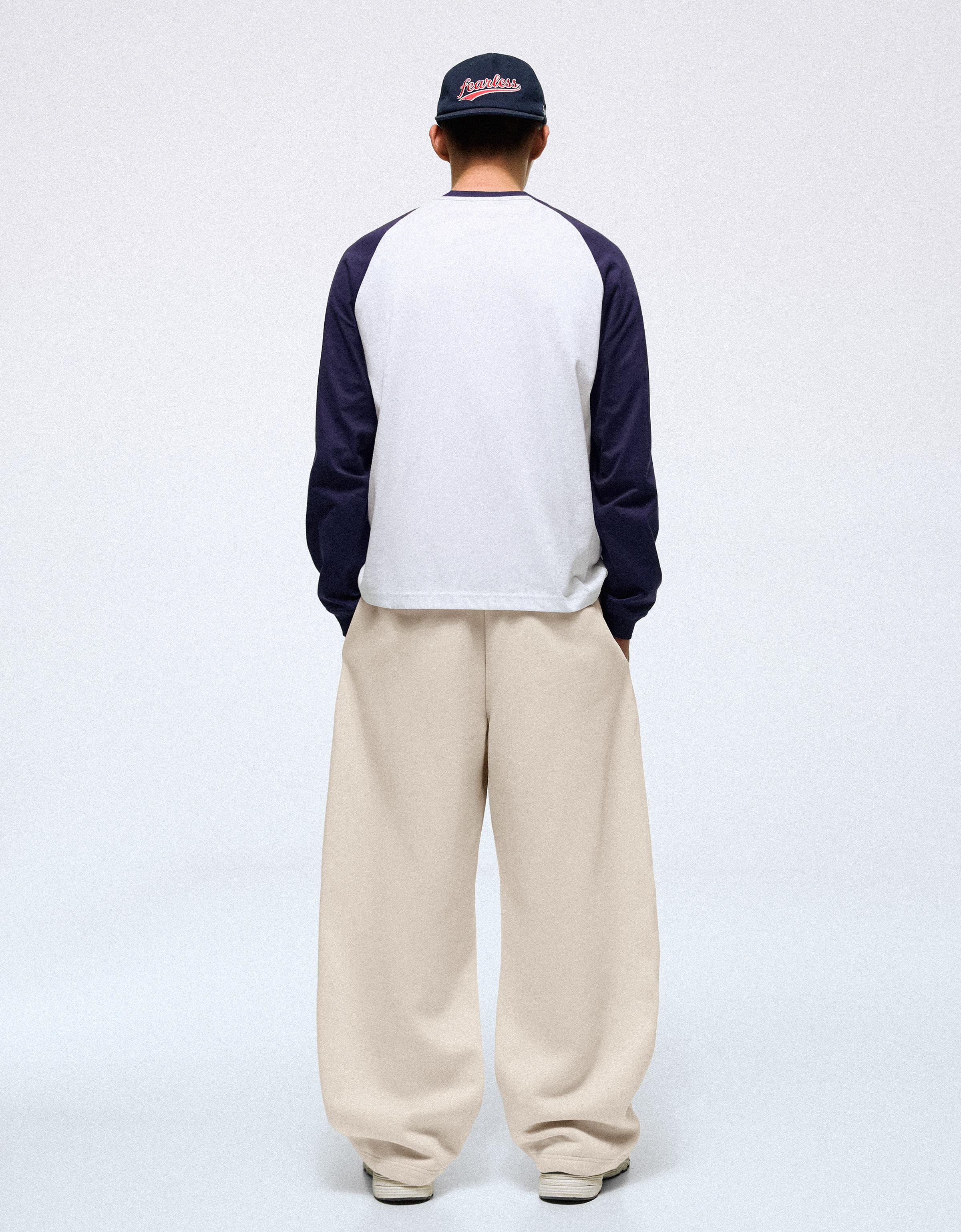 Napped balloon trousers — Stone