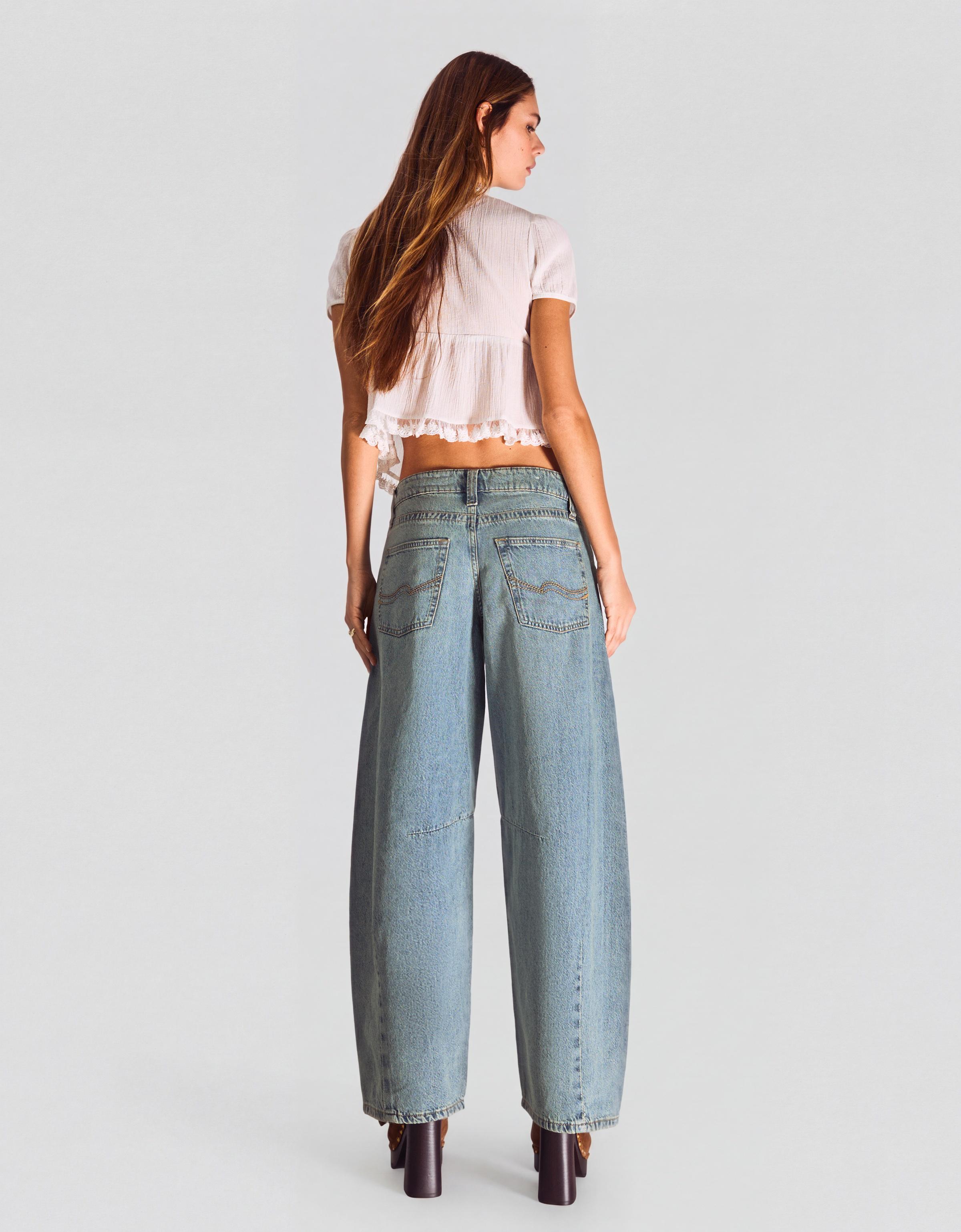 Slouchy düşük bel jean - Görsel 48