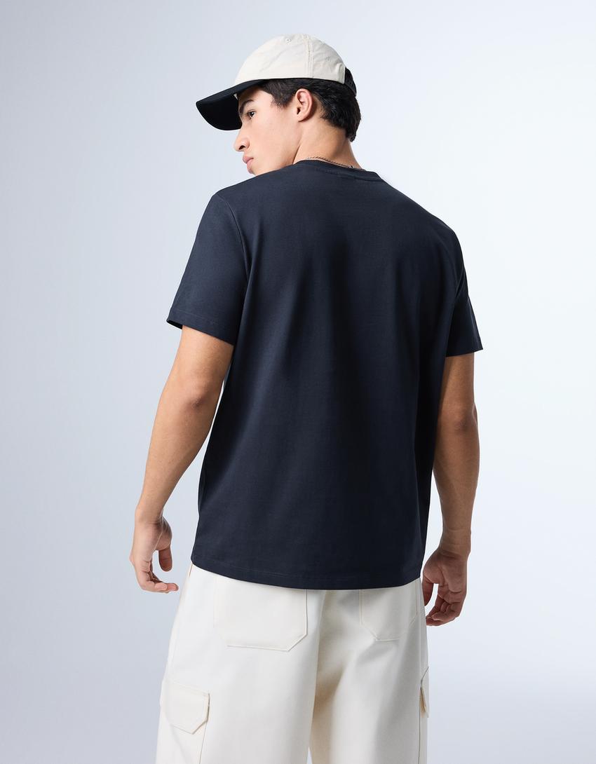 Regular fit T-shirt-Navy