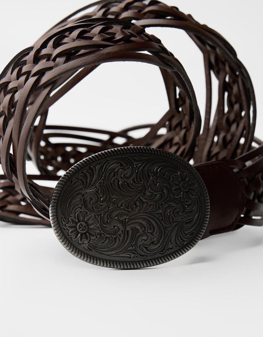 Cinto entrançado-Marrom-2