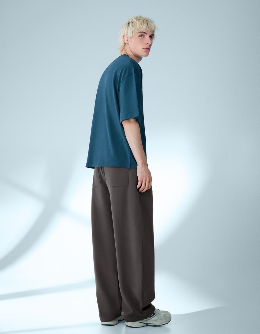 Pantalón balloon-Gris