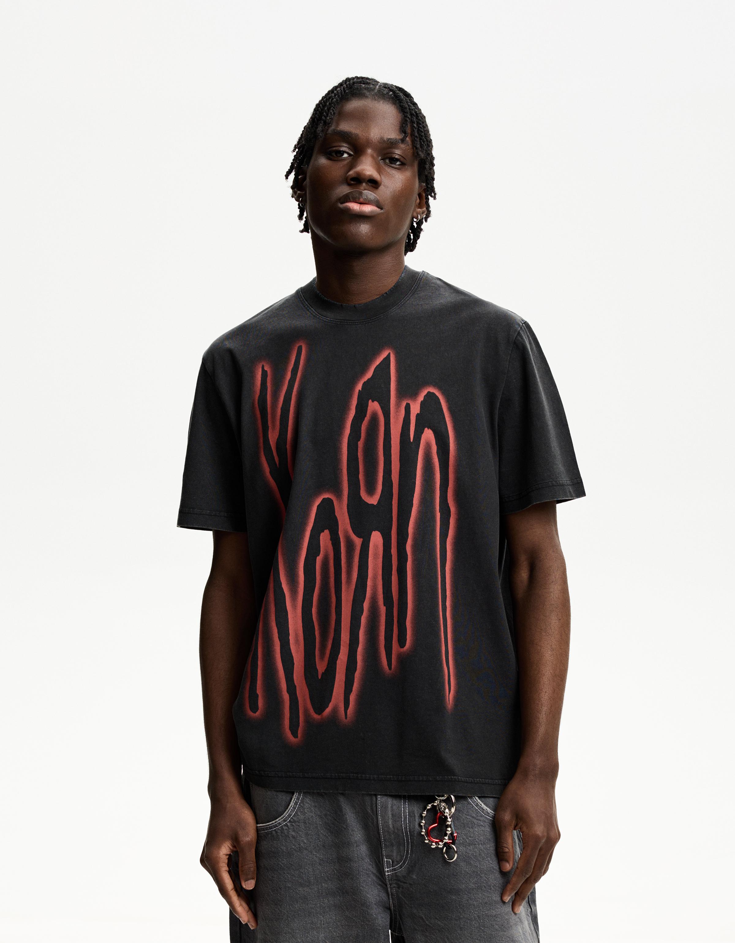 Bershka T-Shirt Korn Herren Xl Grau