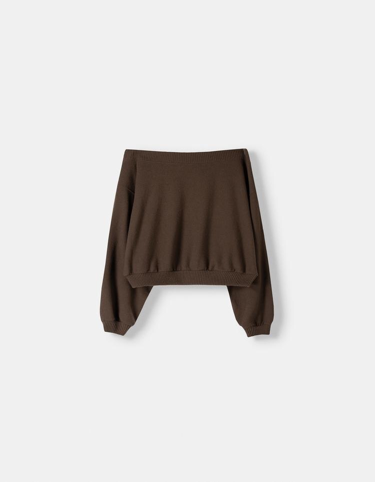 Asymmetric soft touch sweater