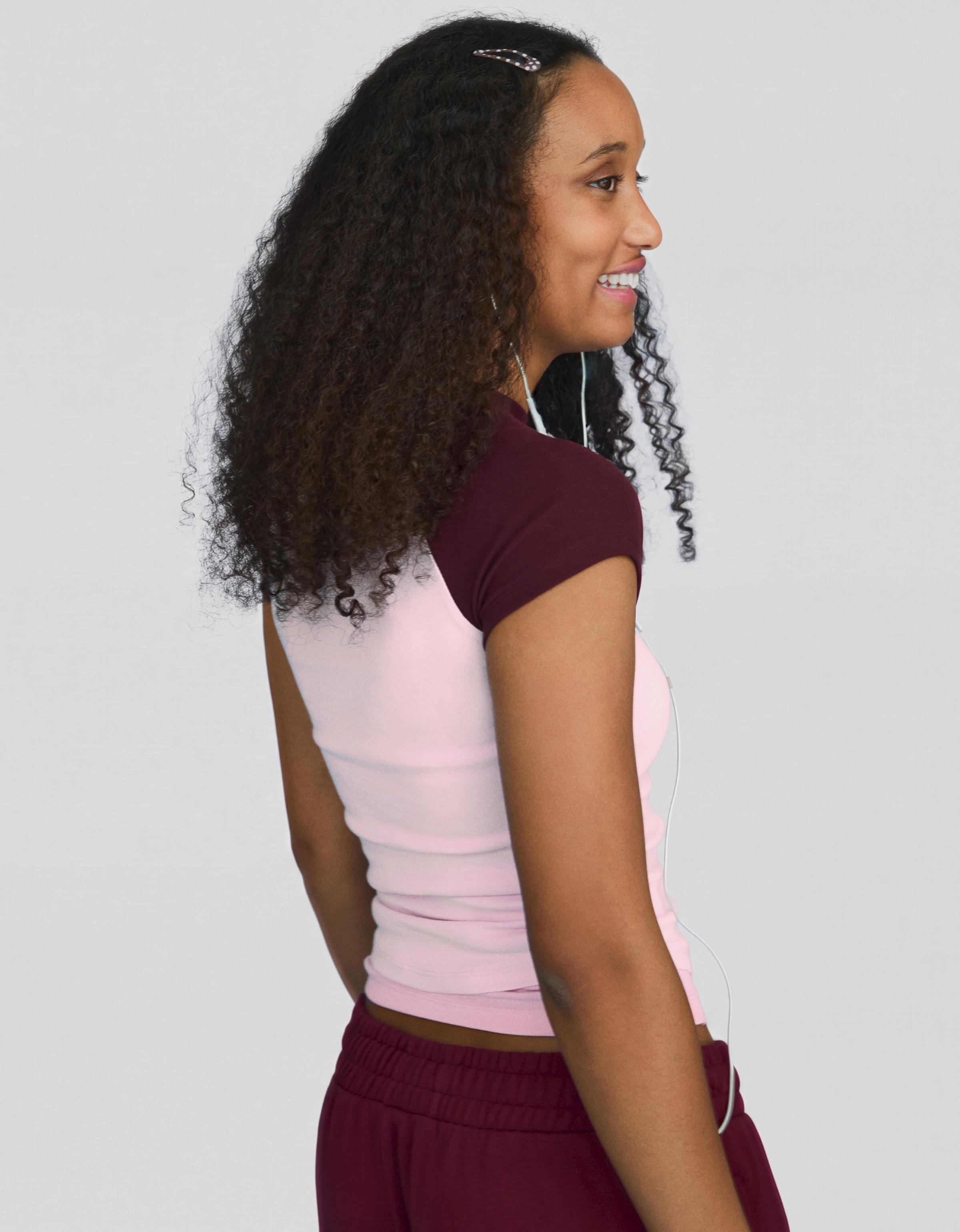 Fitted raglan T-shirt — Pink