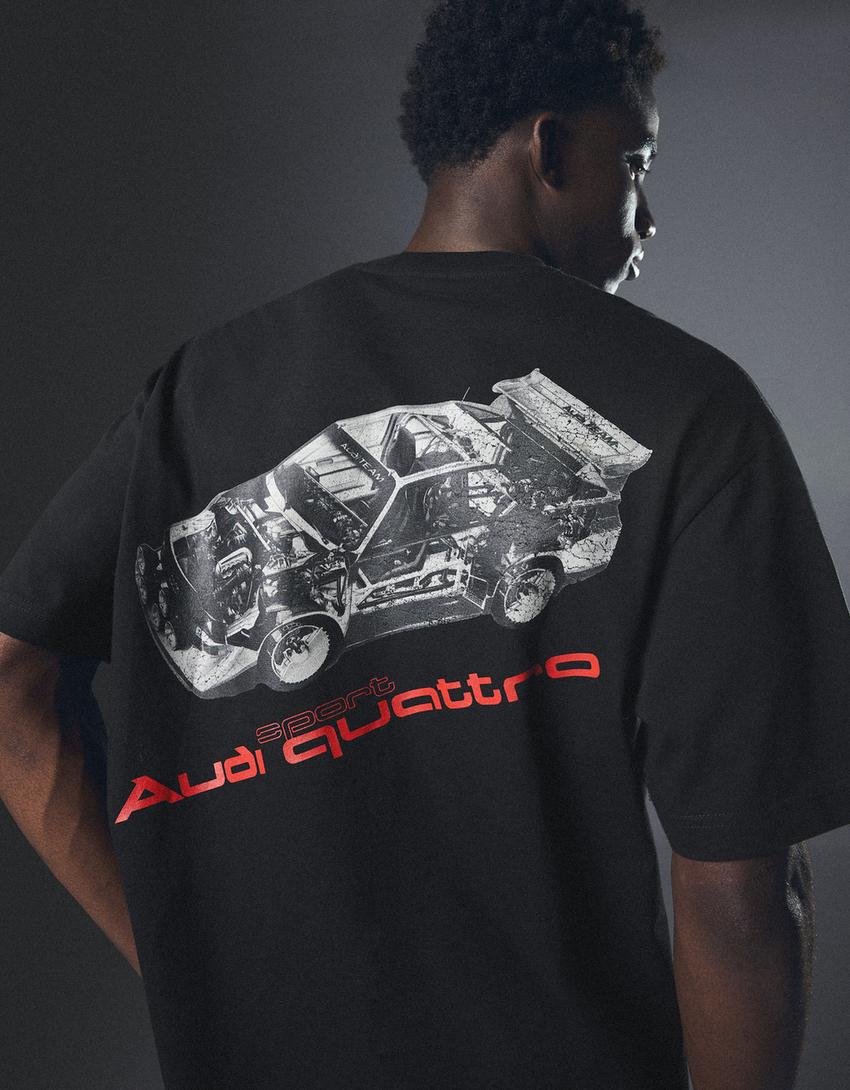 Camiseta relaxed AUDI-Negro