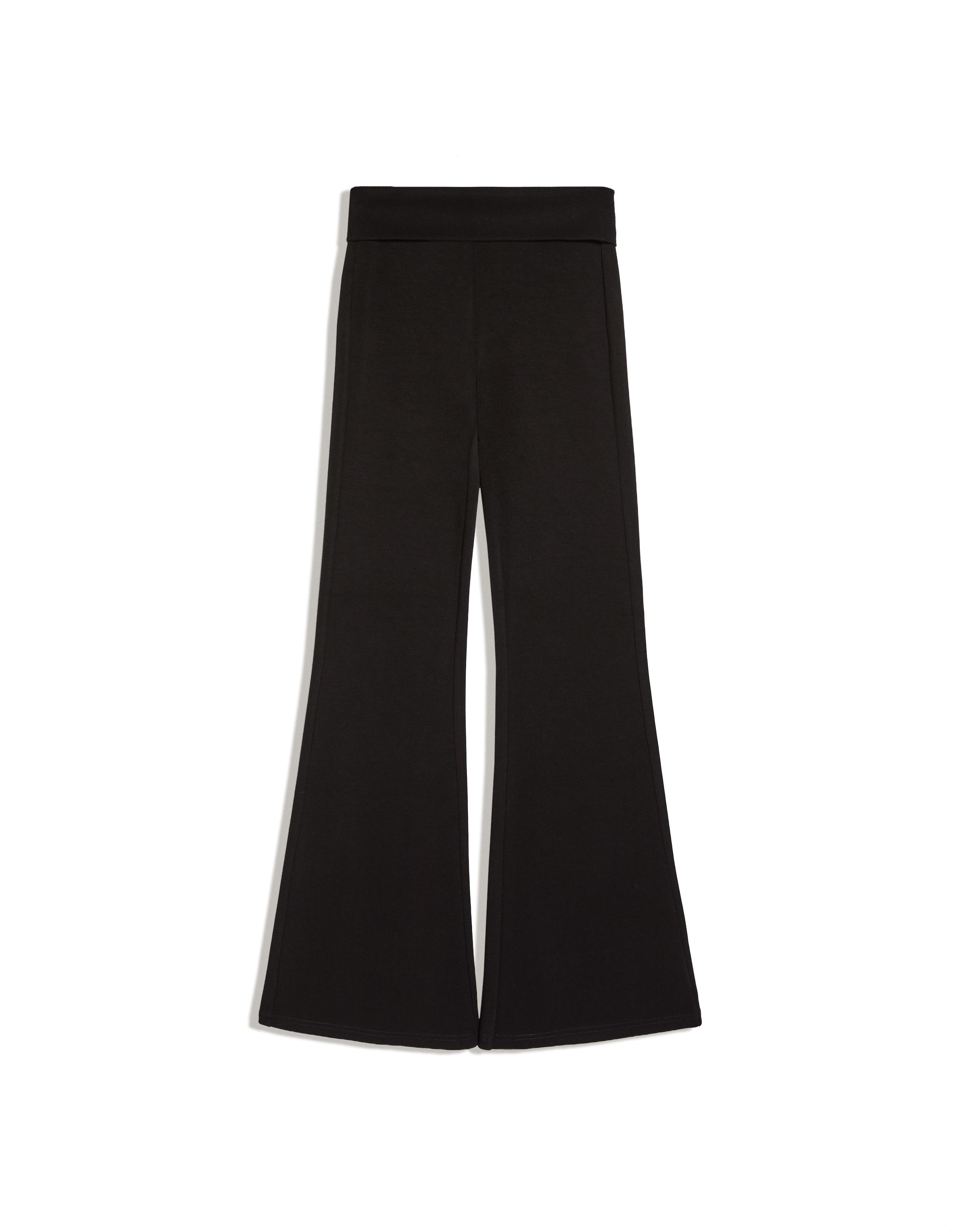 Flared modal trousers — Black