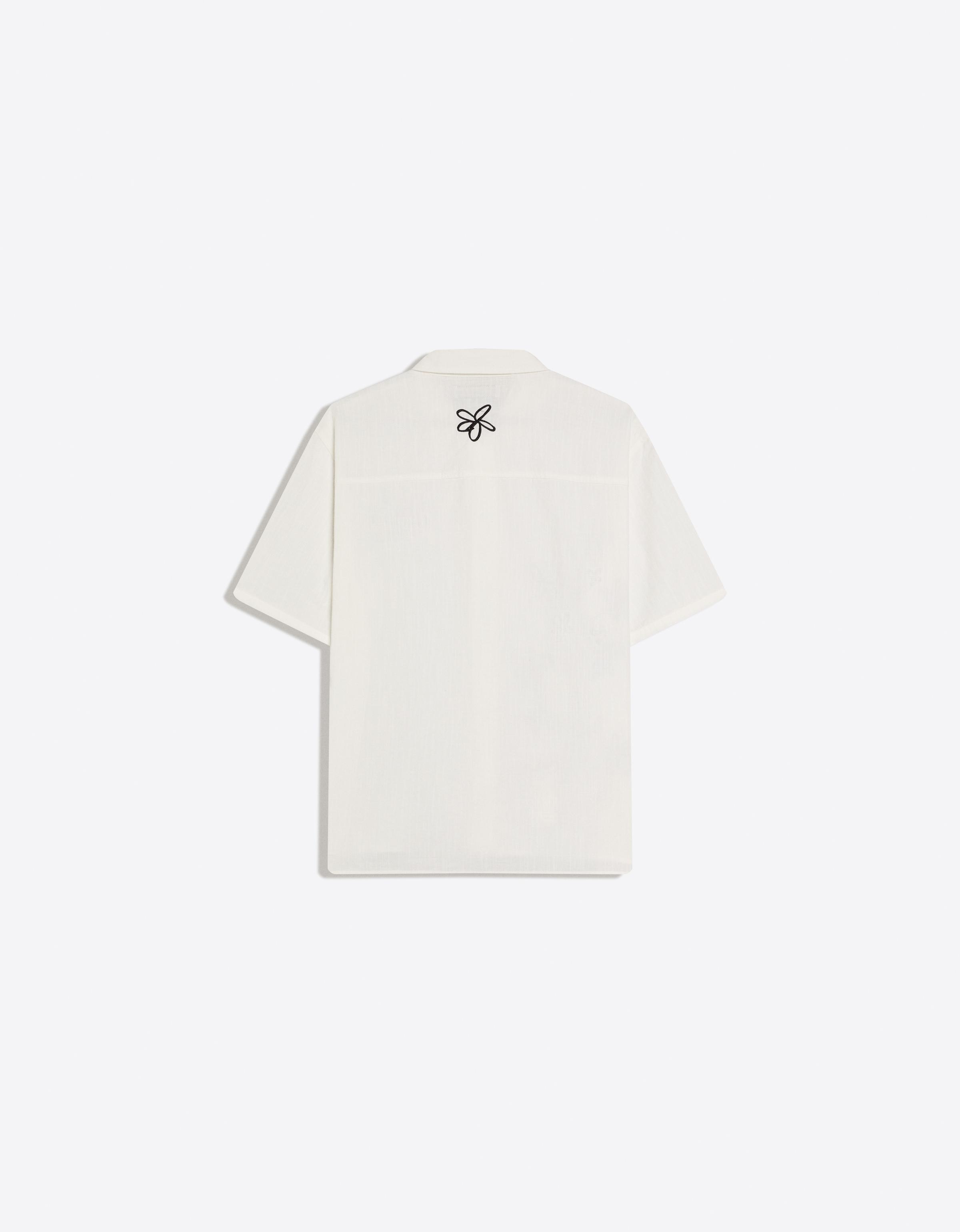 Boxy fit kısa kollu baskılı gömlek