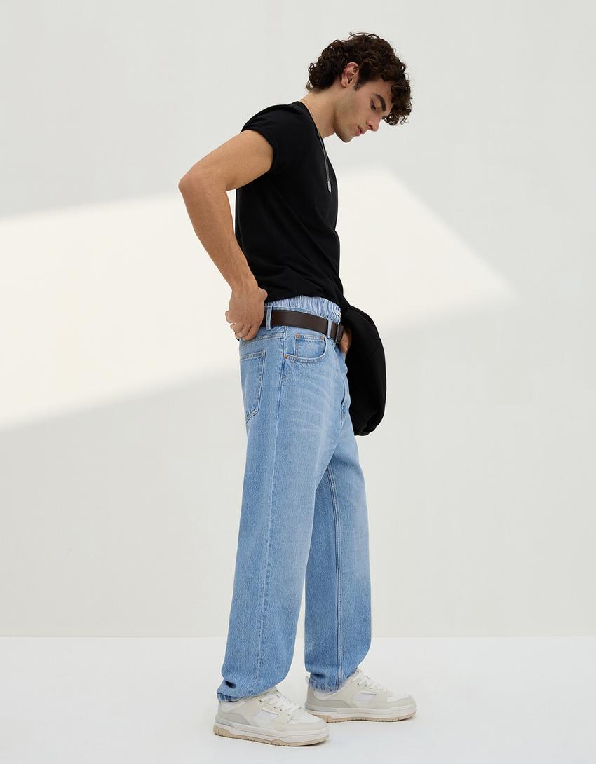 Jeans loose-Azul lavado