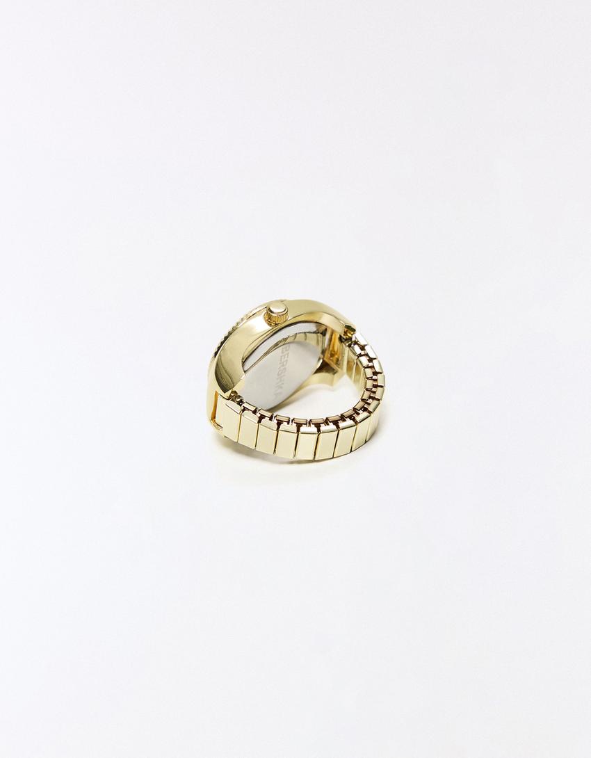 Inel ceas circular-Aur