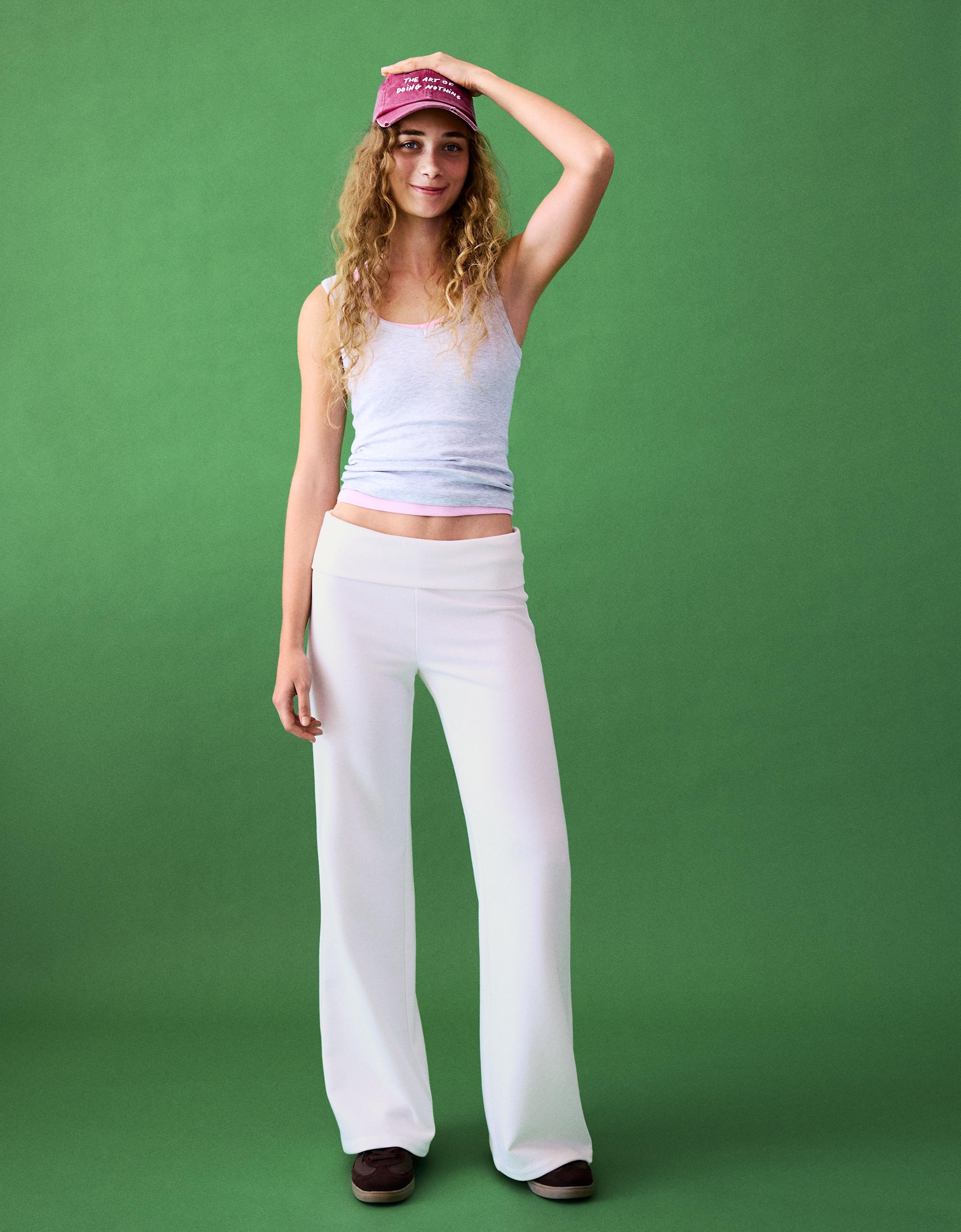 Yamalı şardonlu çan paça pantolon - Görsel 18