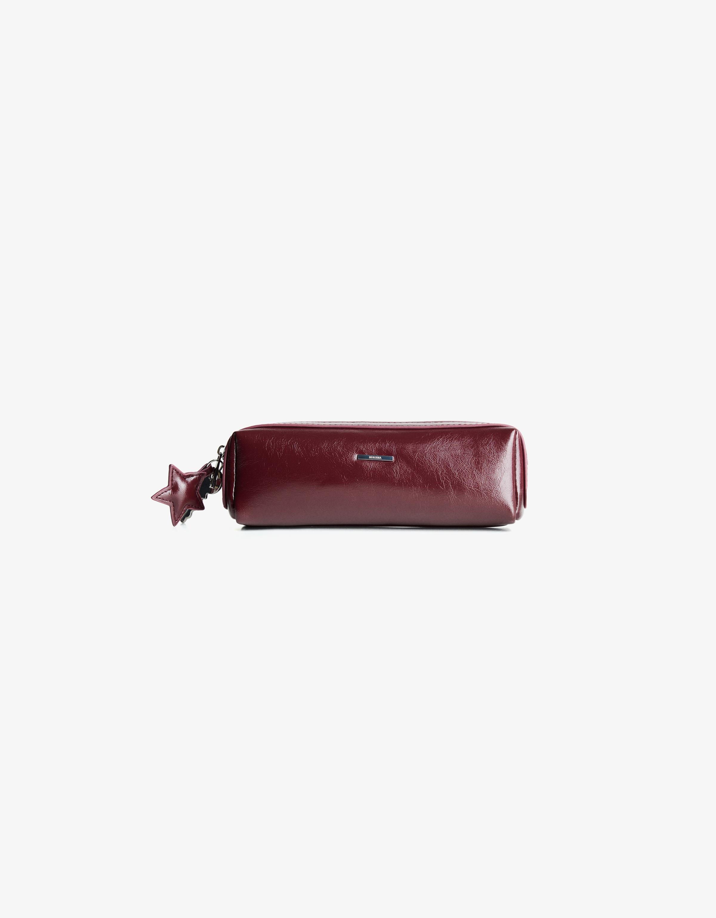 Bershka Etui Aus Kunstleder Damen Bordeaux