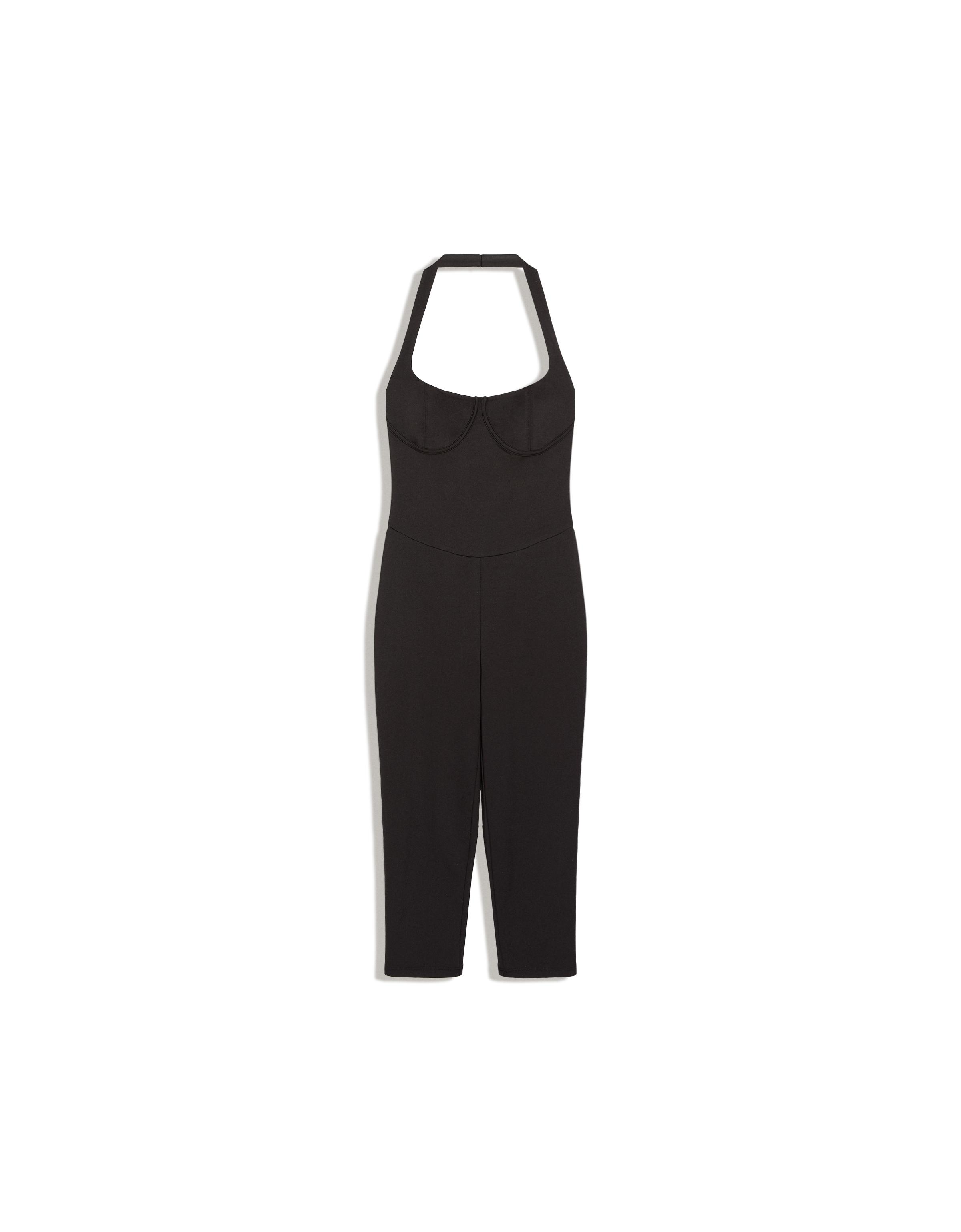 Halter capris jumpsuit — Black