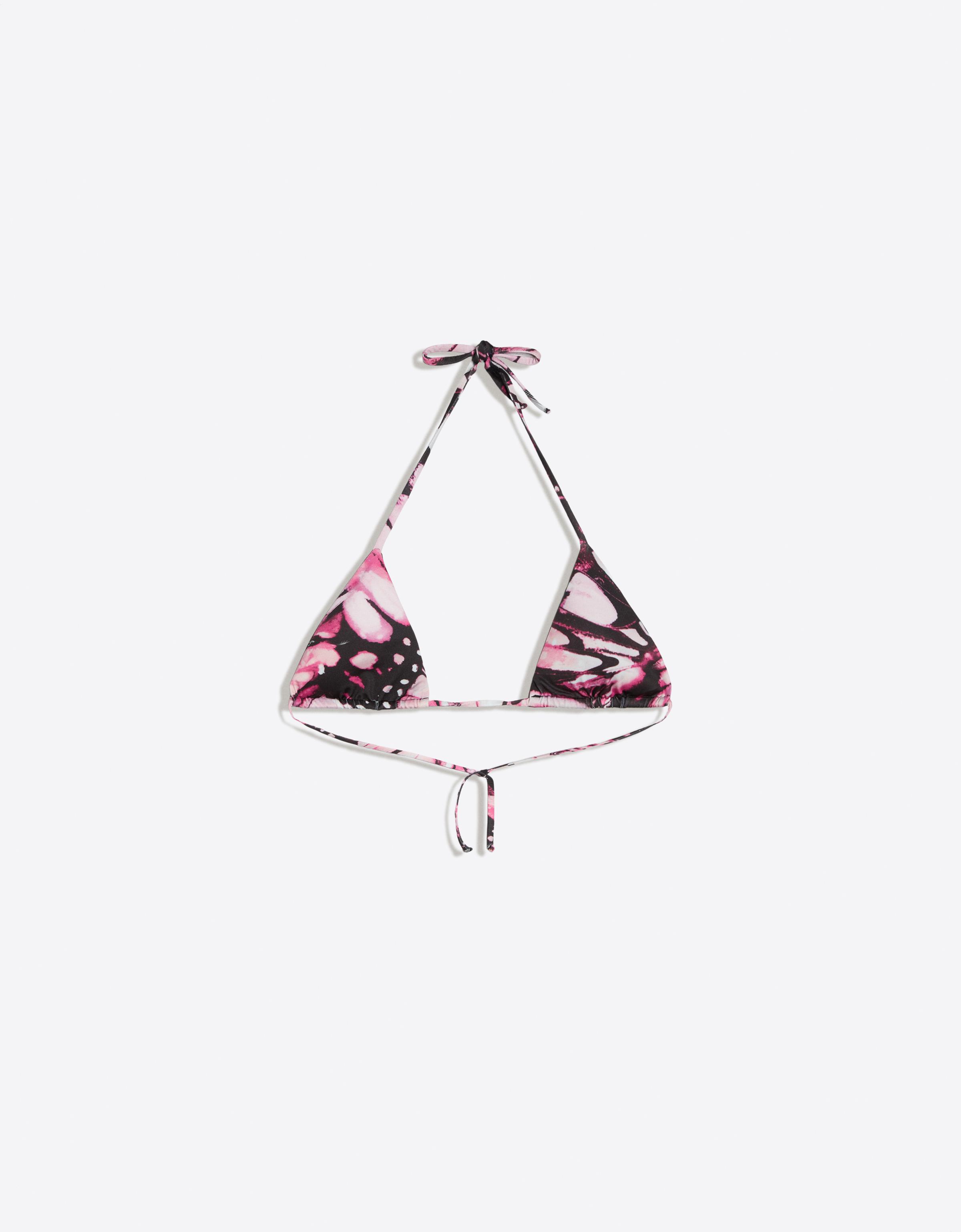 Print triangle bikini — Fuchsia