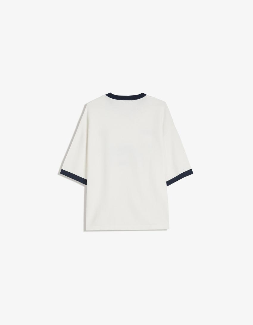 Short sleeve T-shirt with print-Off white-5
