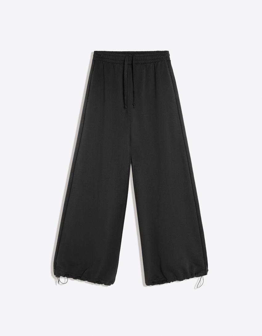 Pantaloni in felpa jogger fit dancer-Nero
