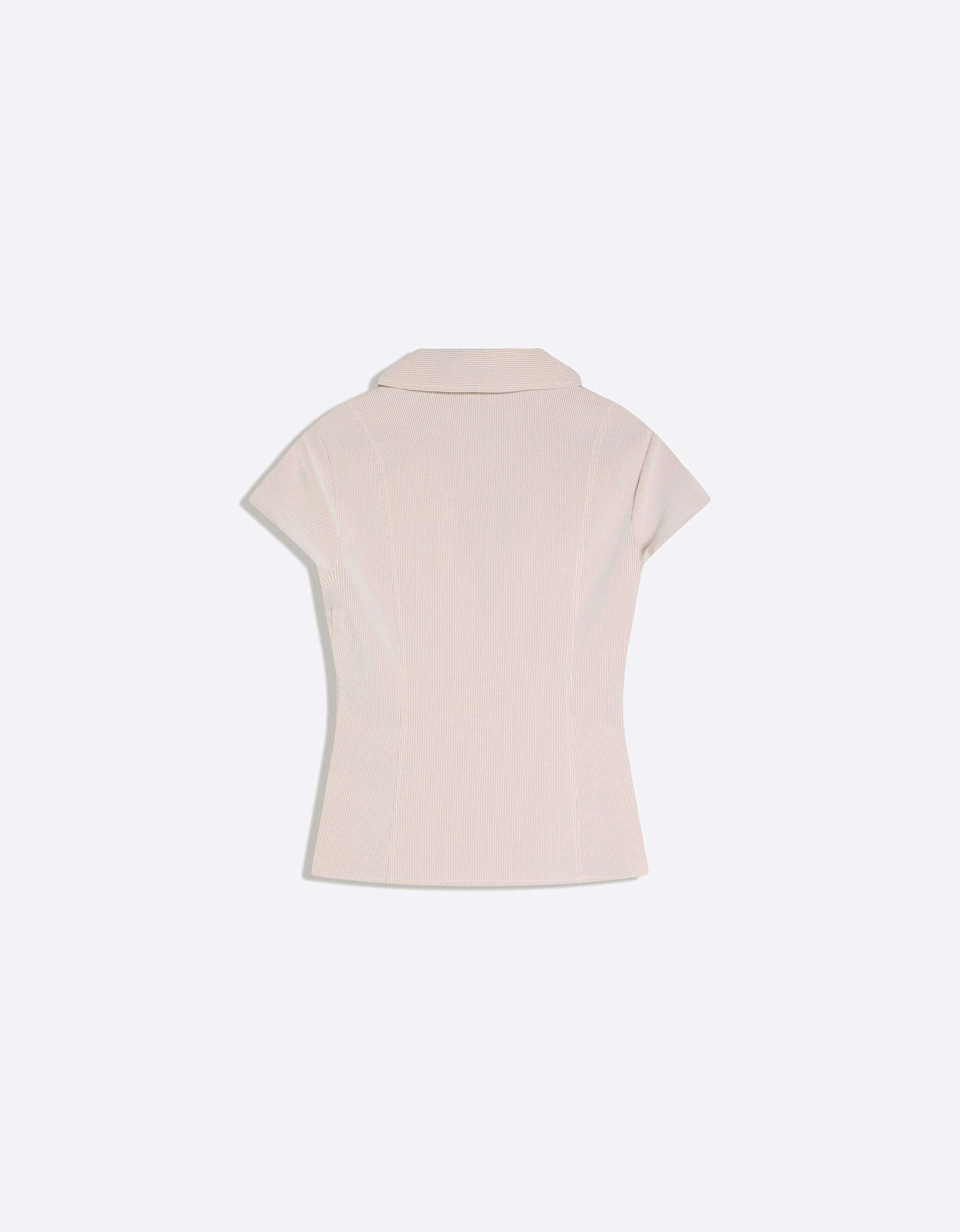 Short sleeve zip shirt — Sand