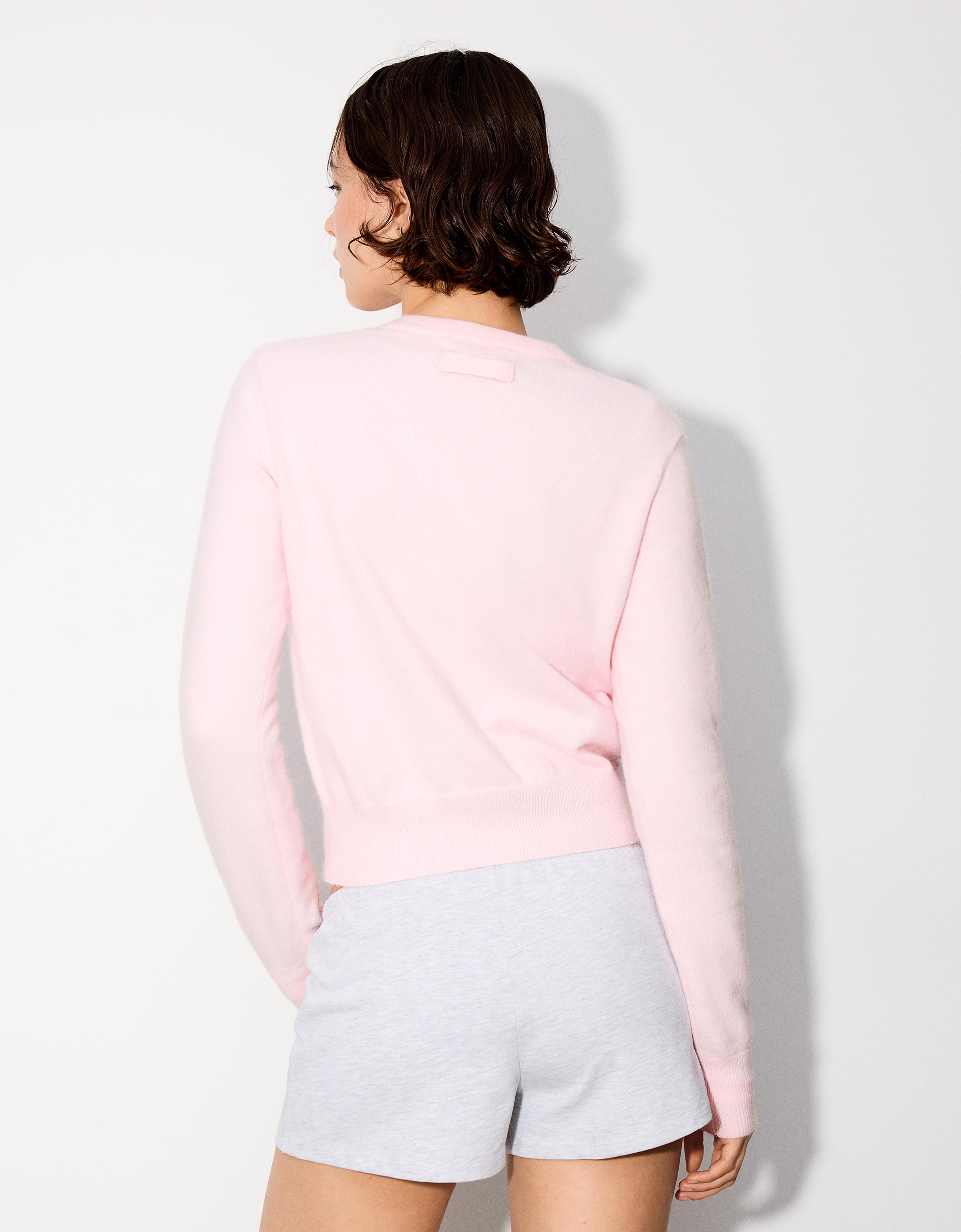 Round neck jumper — Pink