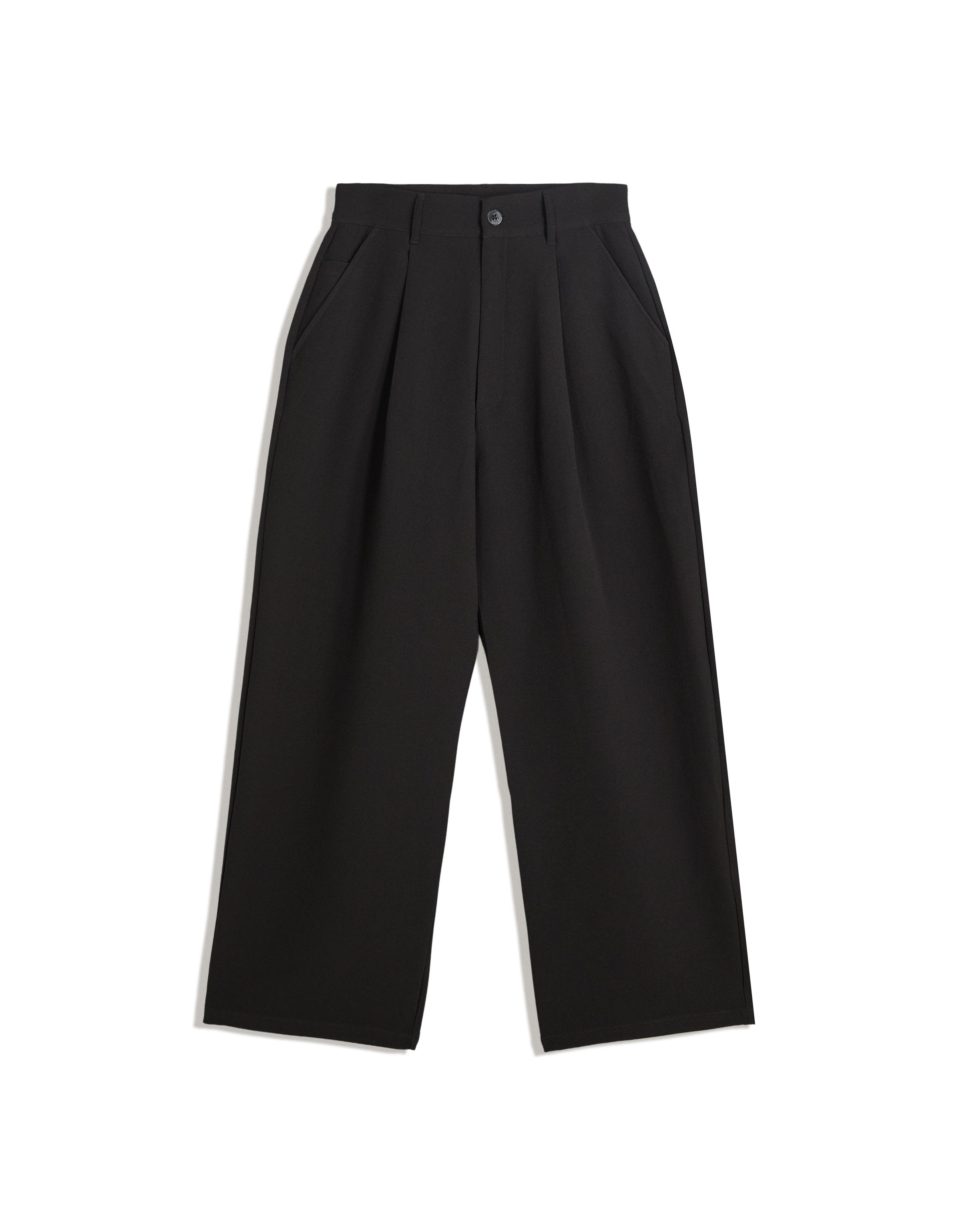 Super baggy tailored trousers — Black