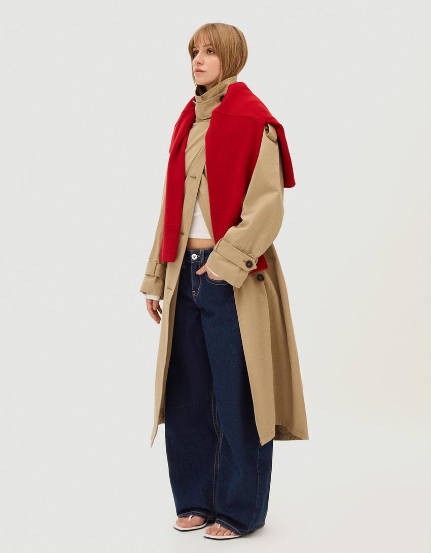 Low-rise slouchy jeans-Navy