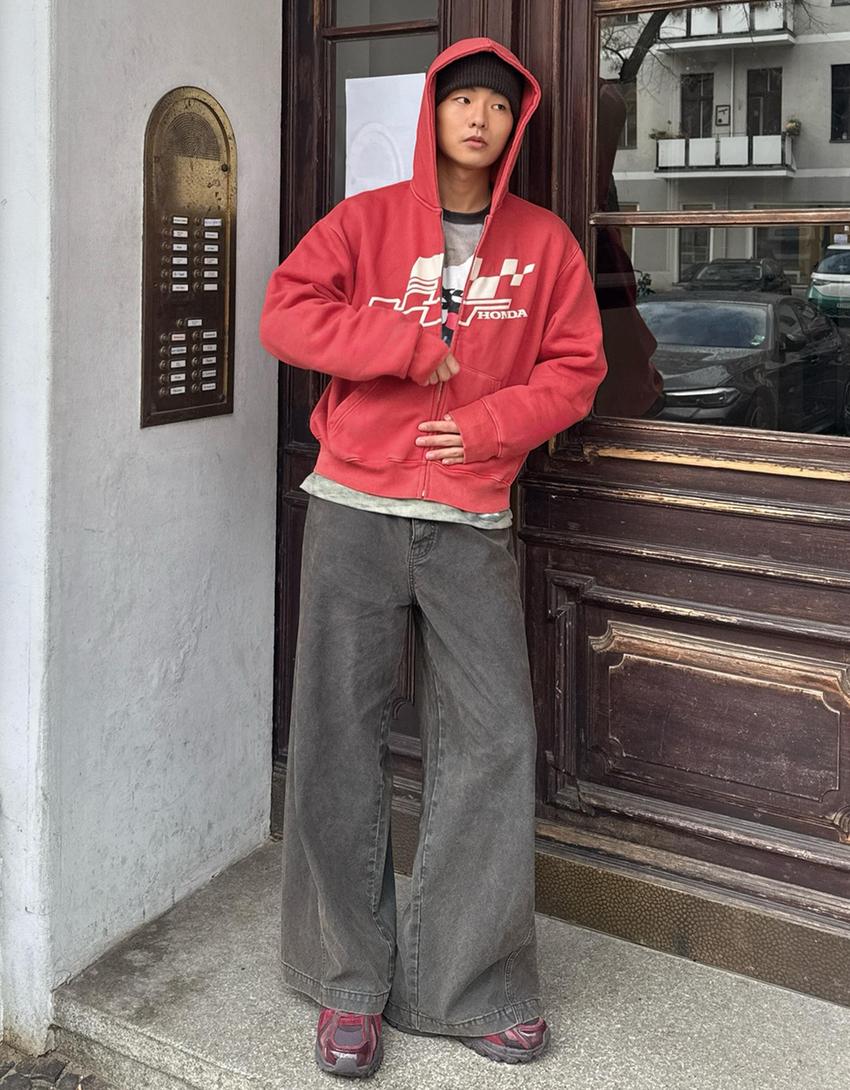 JT Racing Honda pildi, luku ja kapuutsiga dressipluus-0-996