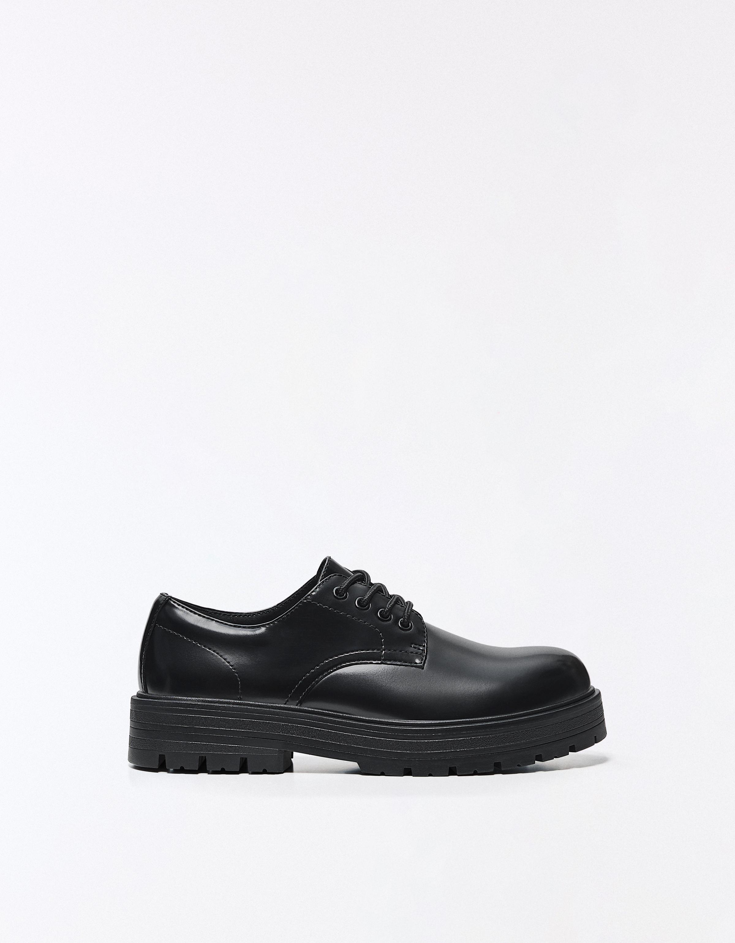 Bershka Blucher Basico Hombre 39 Negro