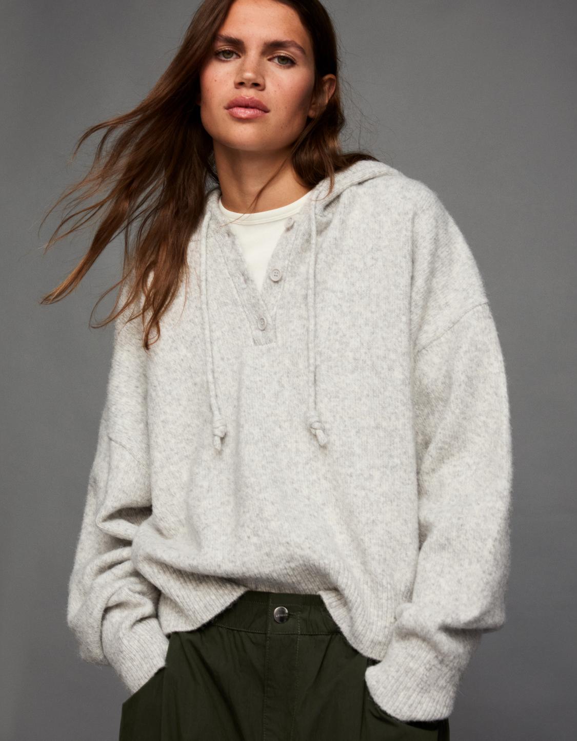 Sweat à capuche vert ZARA femme M d'occasion Sweat à capuche vert ZARA femme M d'occasion