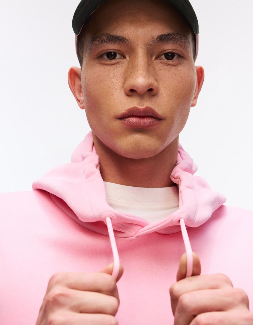 Hooded sweatshirt-Pink