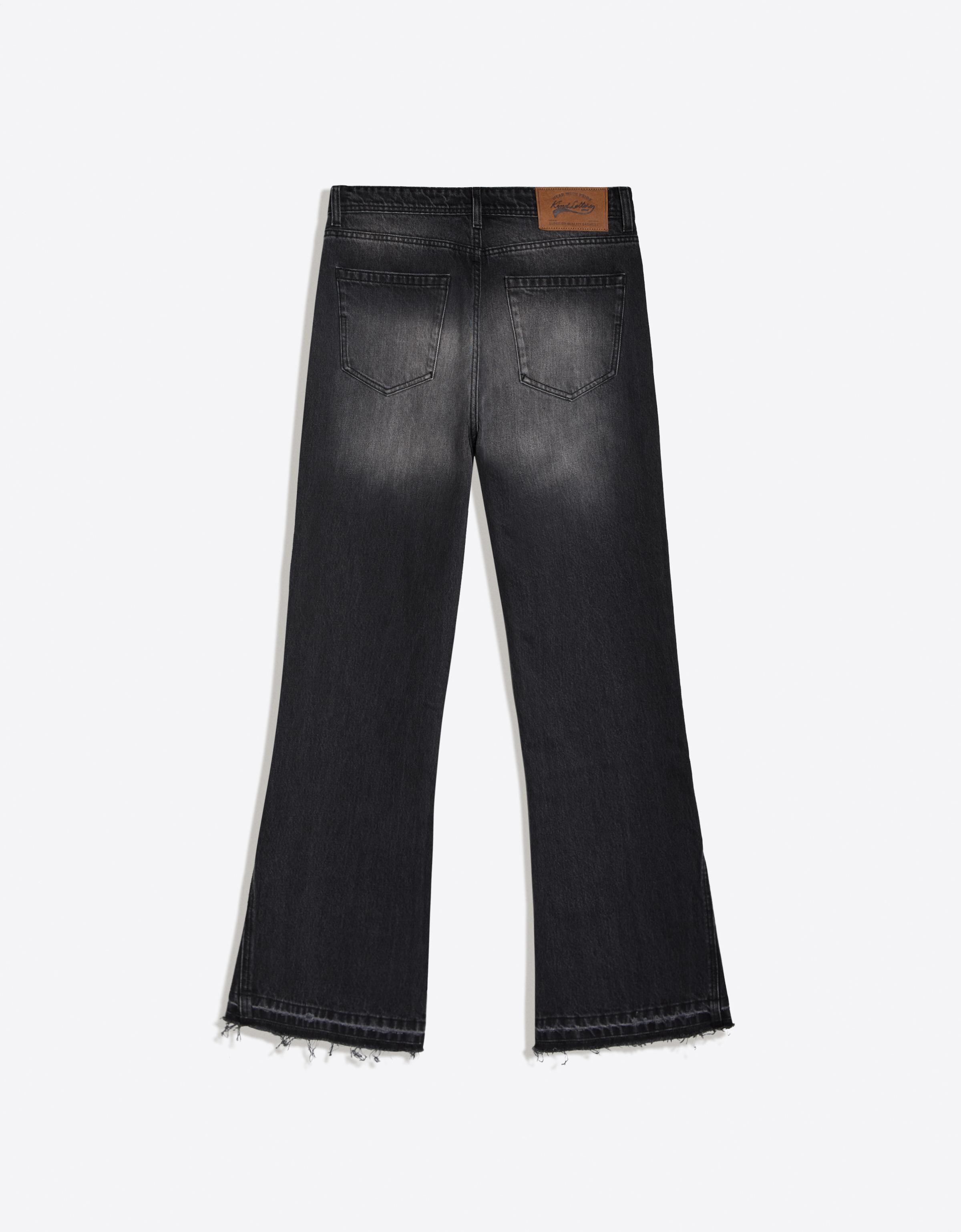 Straight flared jeans — Black