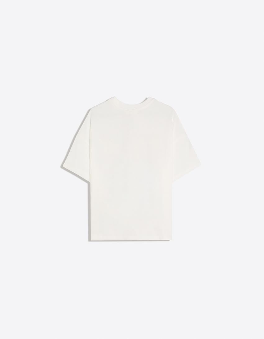Oversize T-shirt with print-Off white