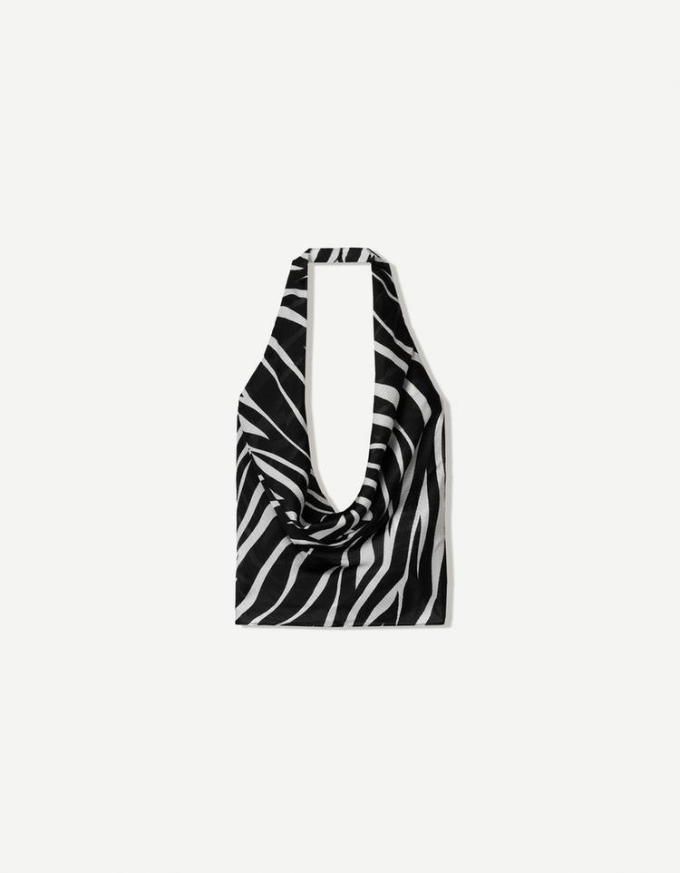 Draped animal print top