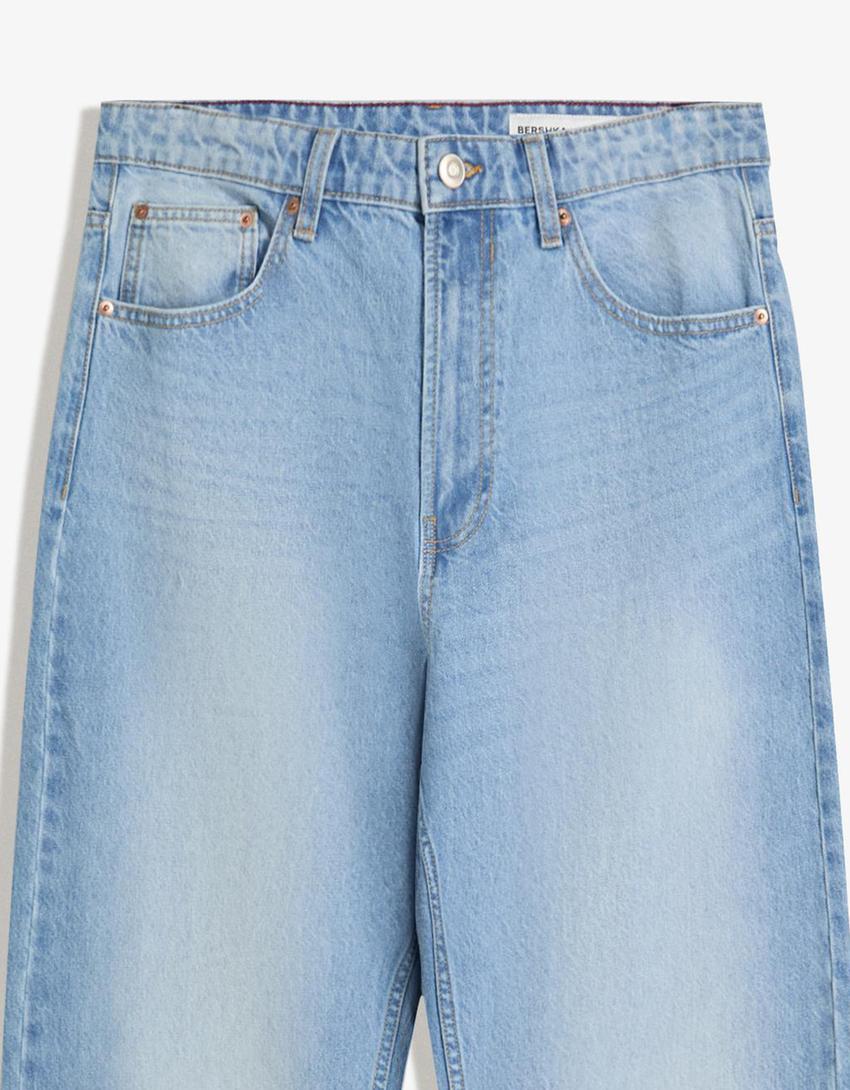 Jeans baggy fit-Bleu lavé