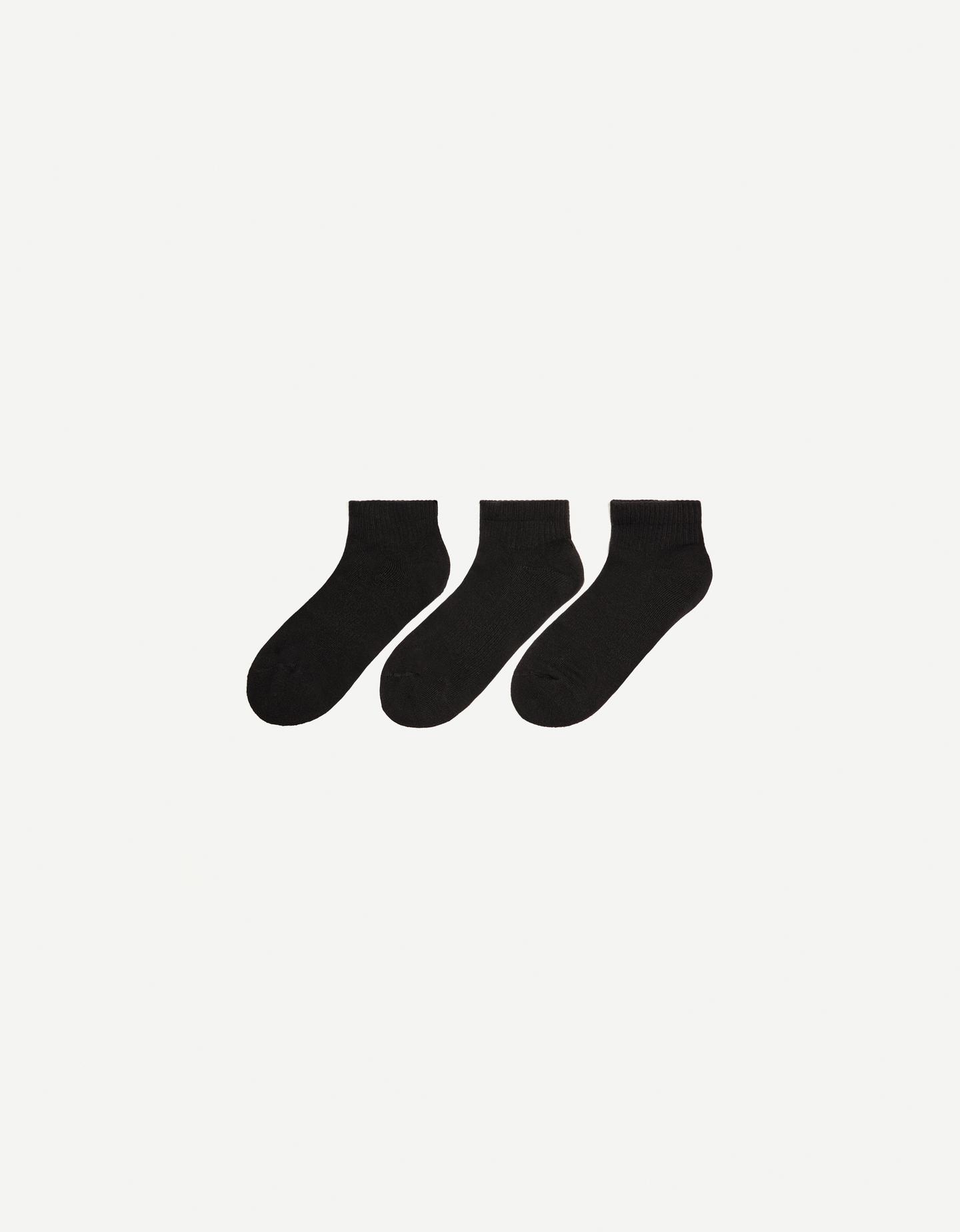Bershka Pack 3 Calcetines Sport Hombre 04 Negro