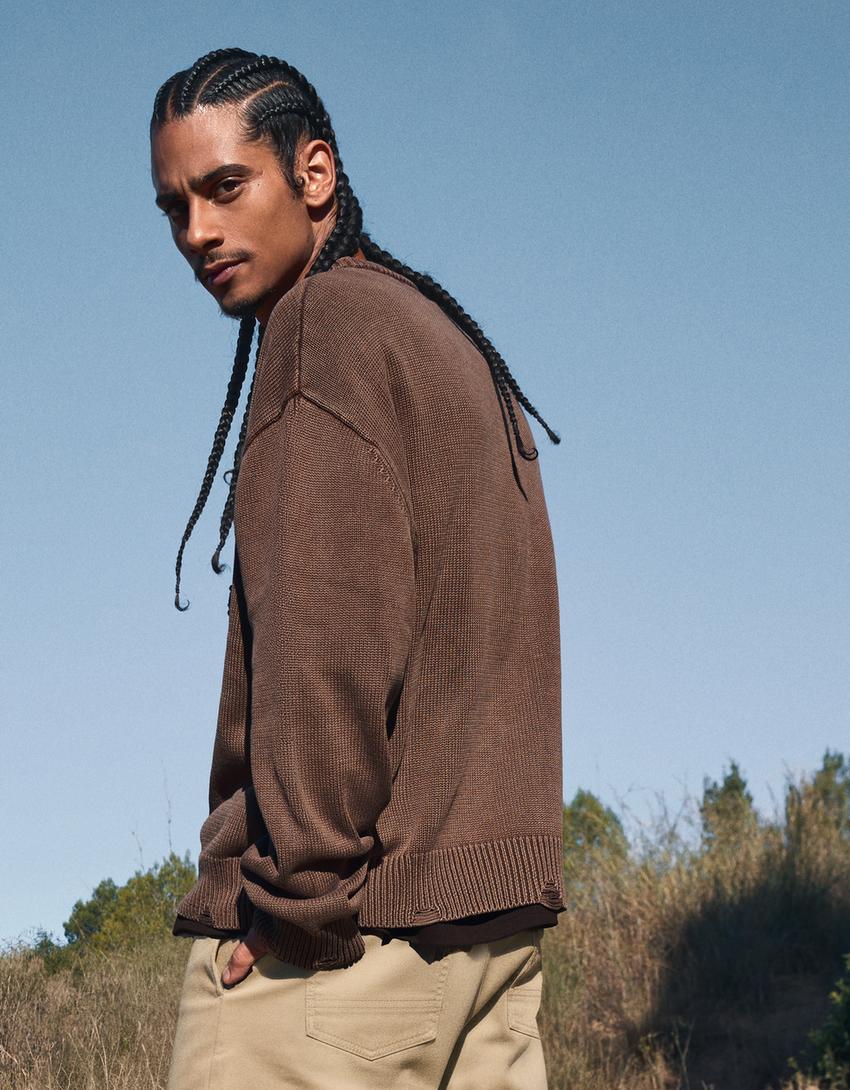 Jersey parche-Marrón