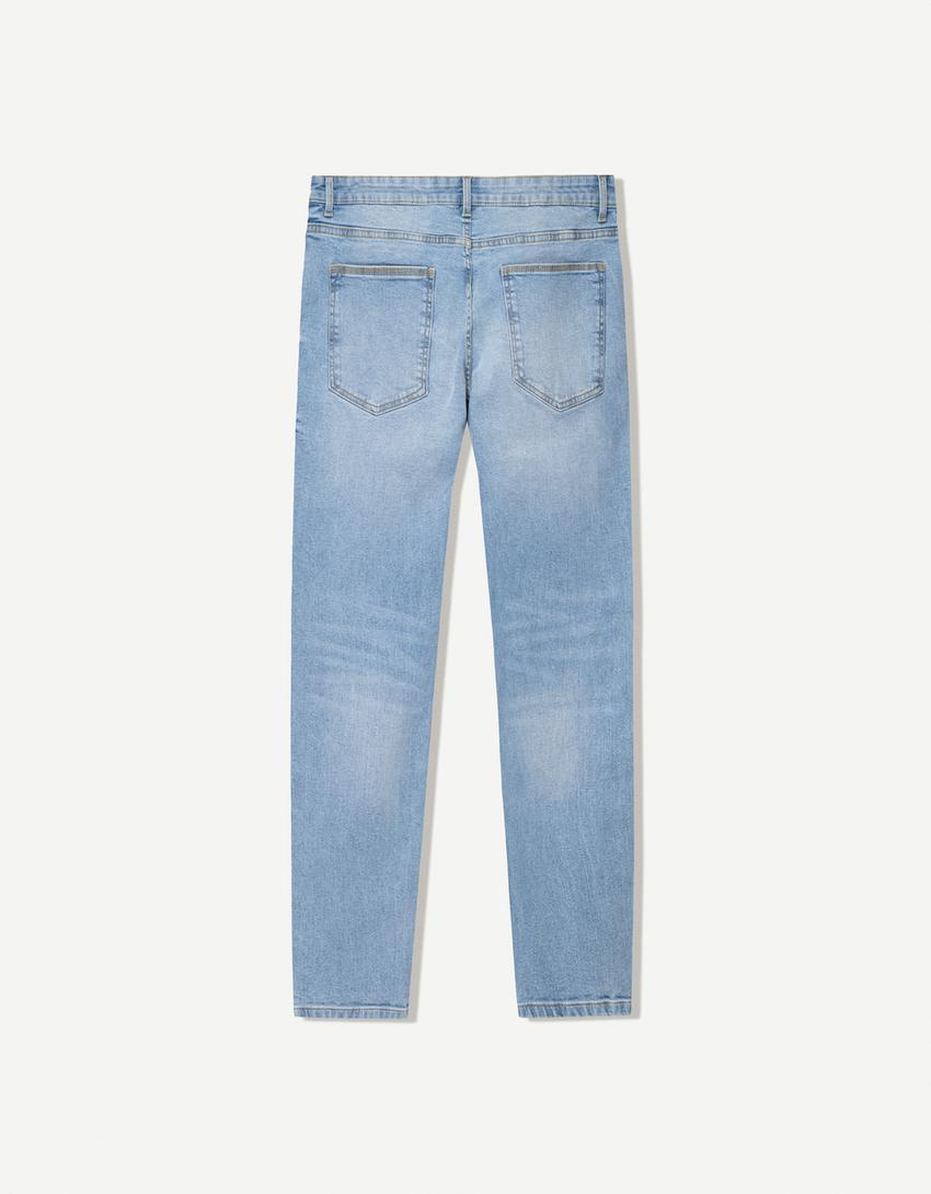 Blugi skinny fit-Albastru deschis-1