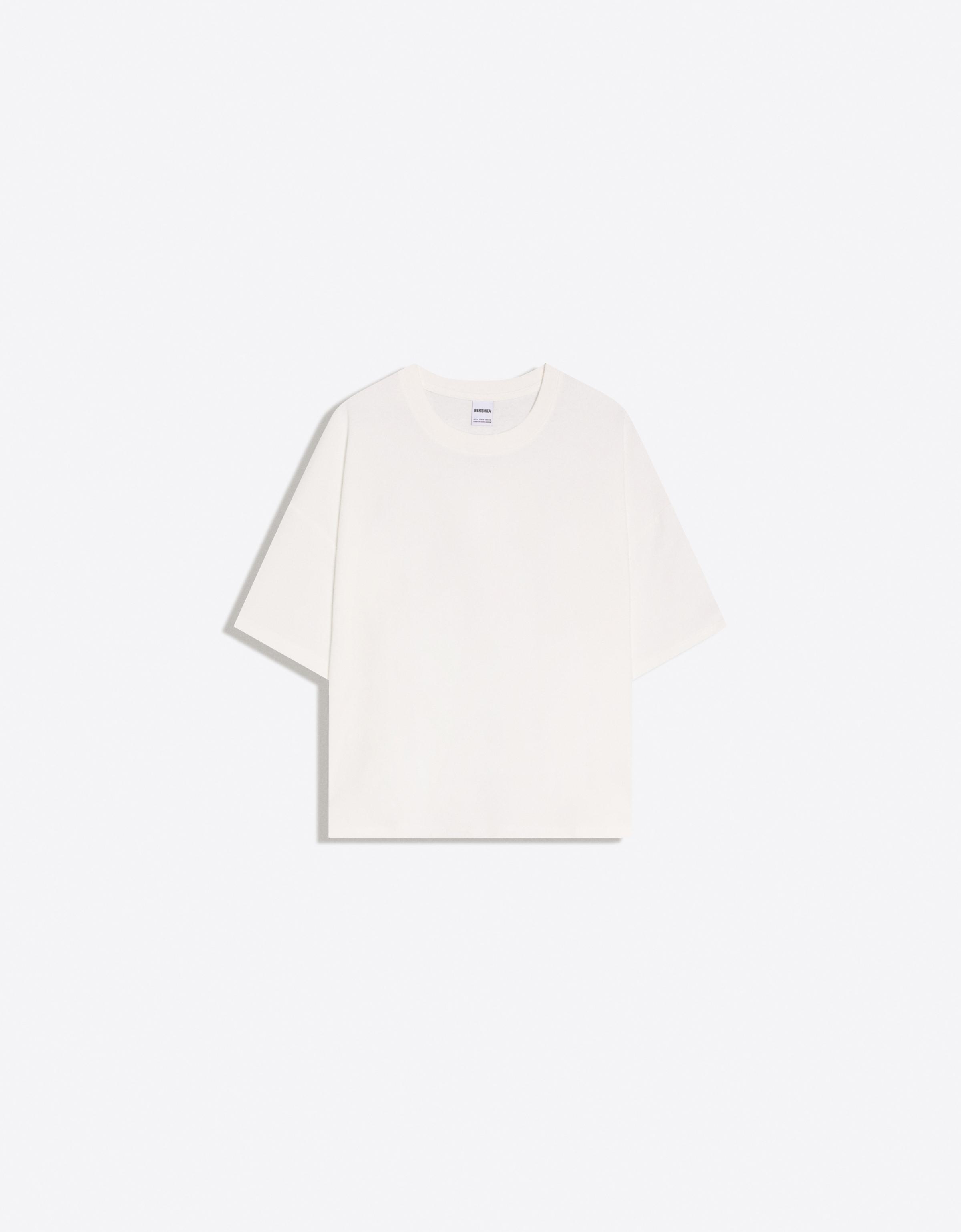 Short sleeve boxy fit T-shirt — Off white