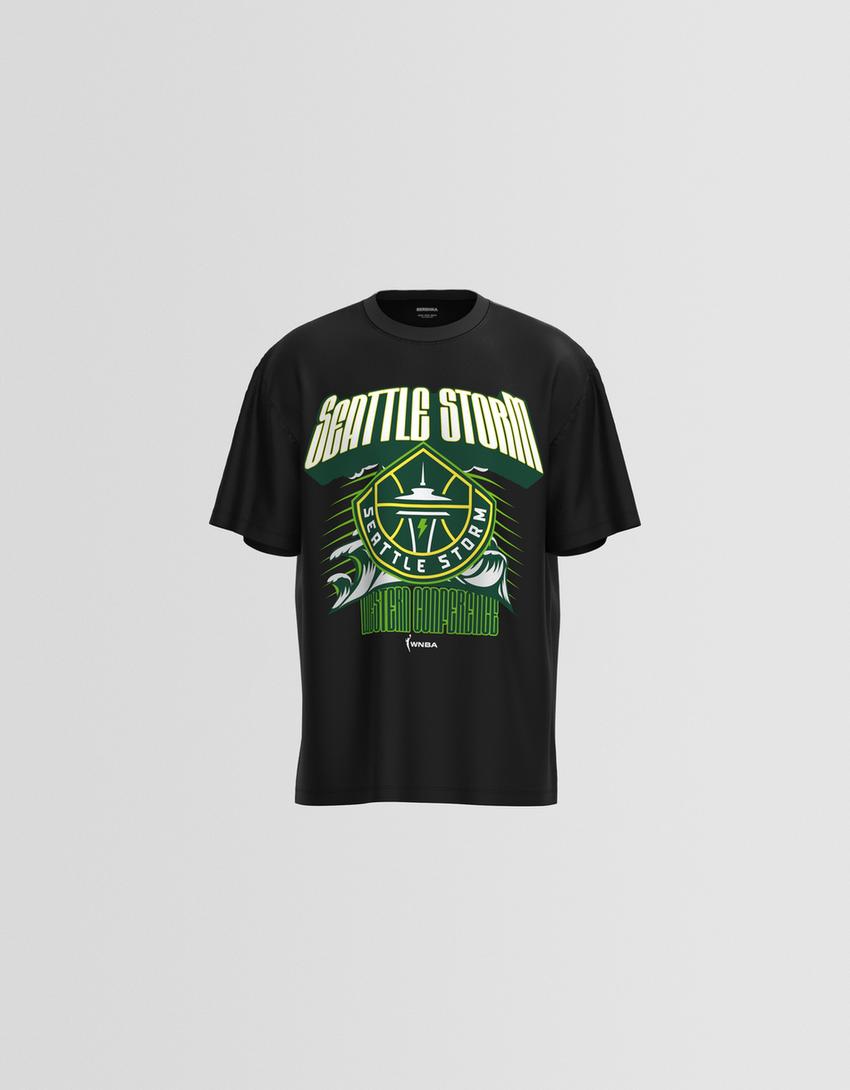Tričko s krátkym rukávom WNBA Seattle Storm-Čierna-3
