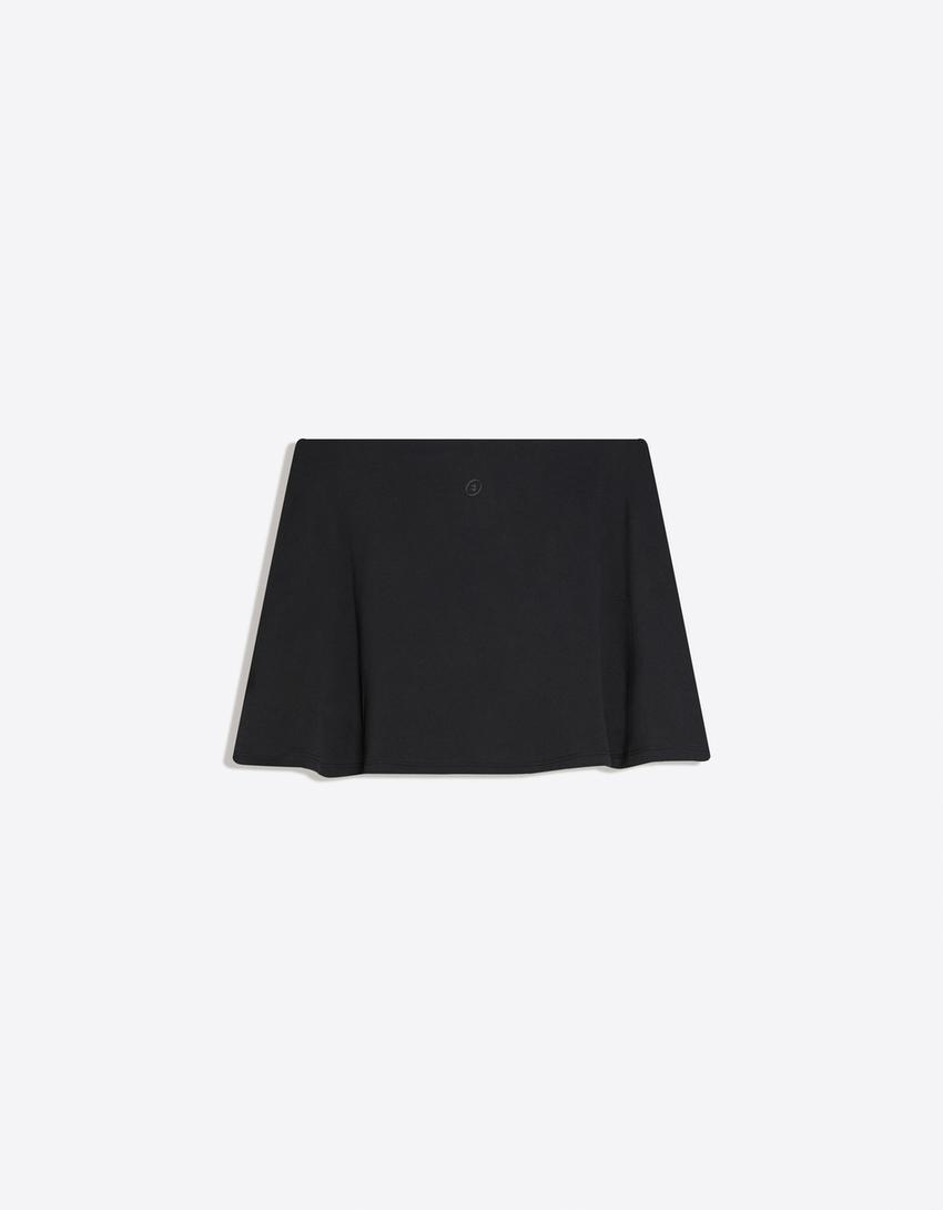 Mini skater skort-Black
