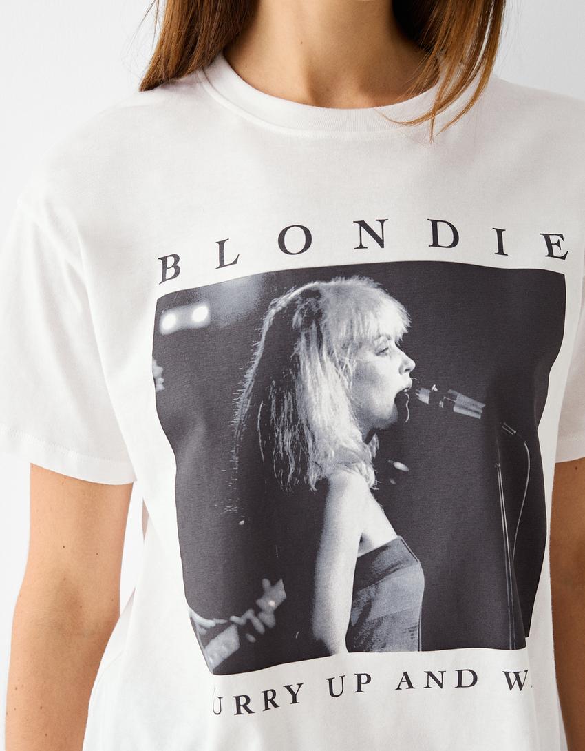 تيشرت بأكمام قصيرة-أبيض مطفي-5